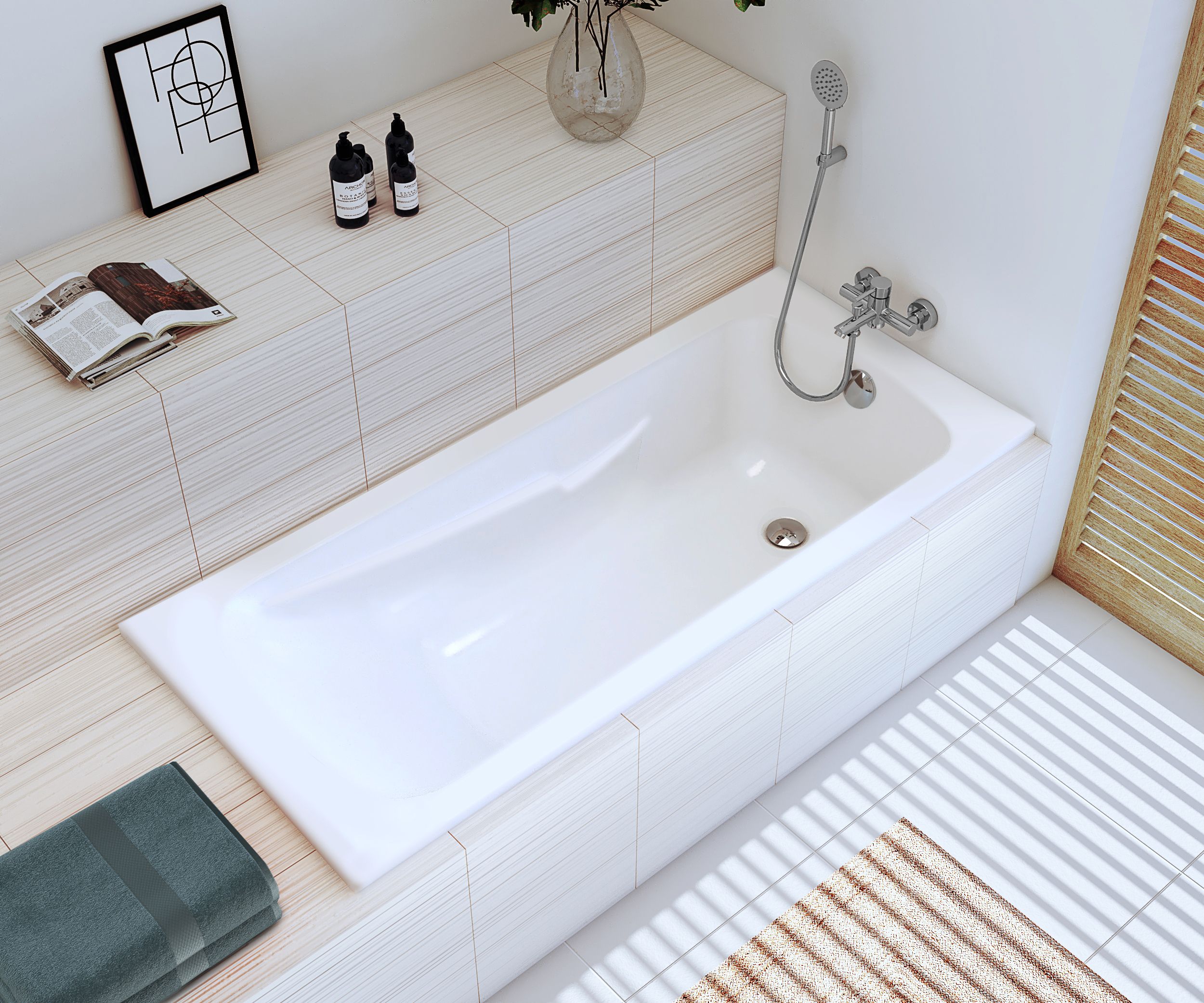  Rectangular bathtub