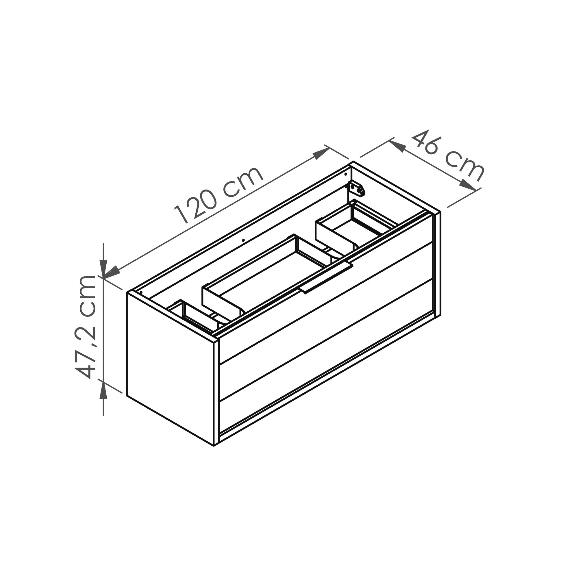 Meuble Sous-vasque Suspendu 120 Cm - 4 Tiroirs Fermeture Progressive - Blanc - À Monter Soi-même