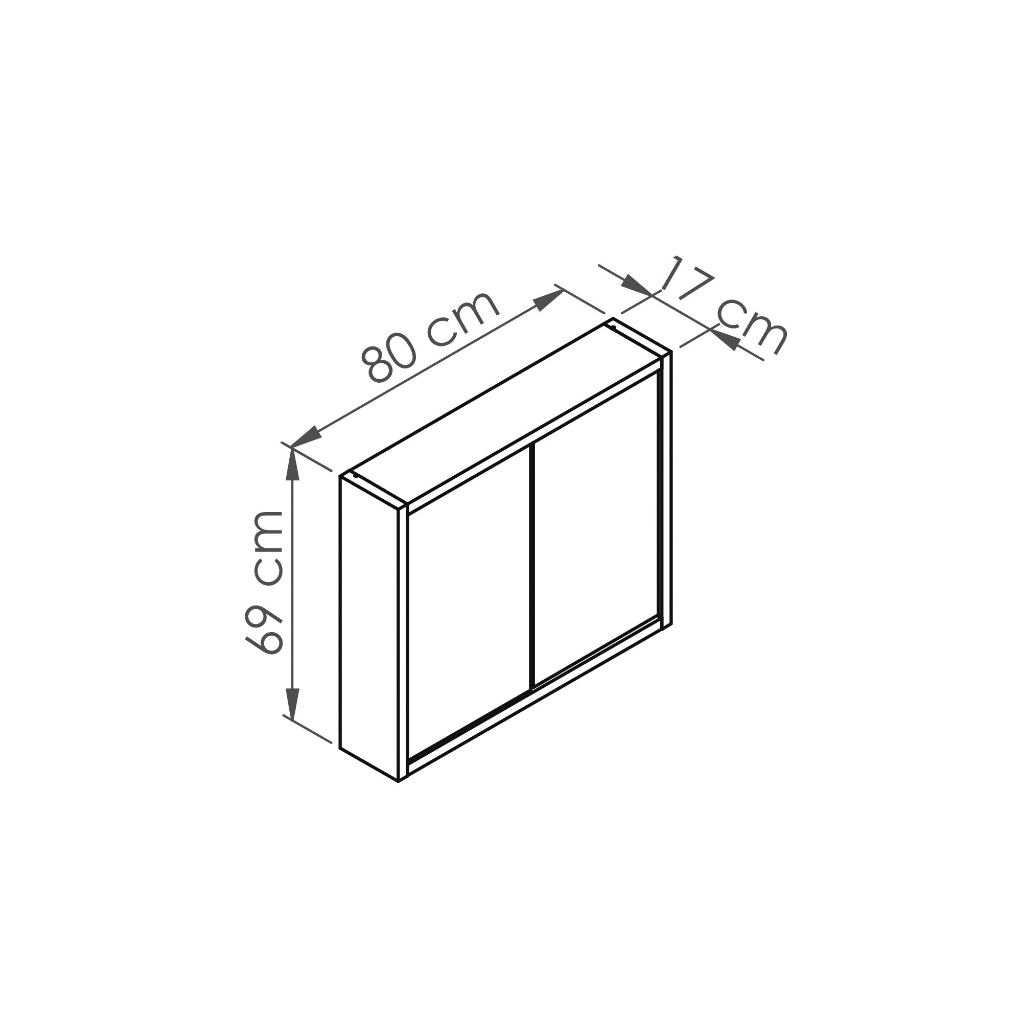 SORENTO Armoire de toilette 80 cm