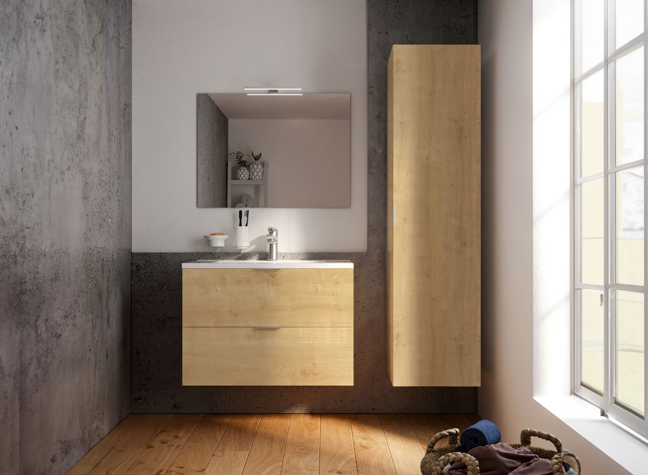  Wastafelonderbouw 80 cm - Lades