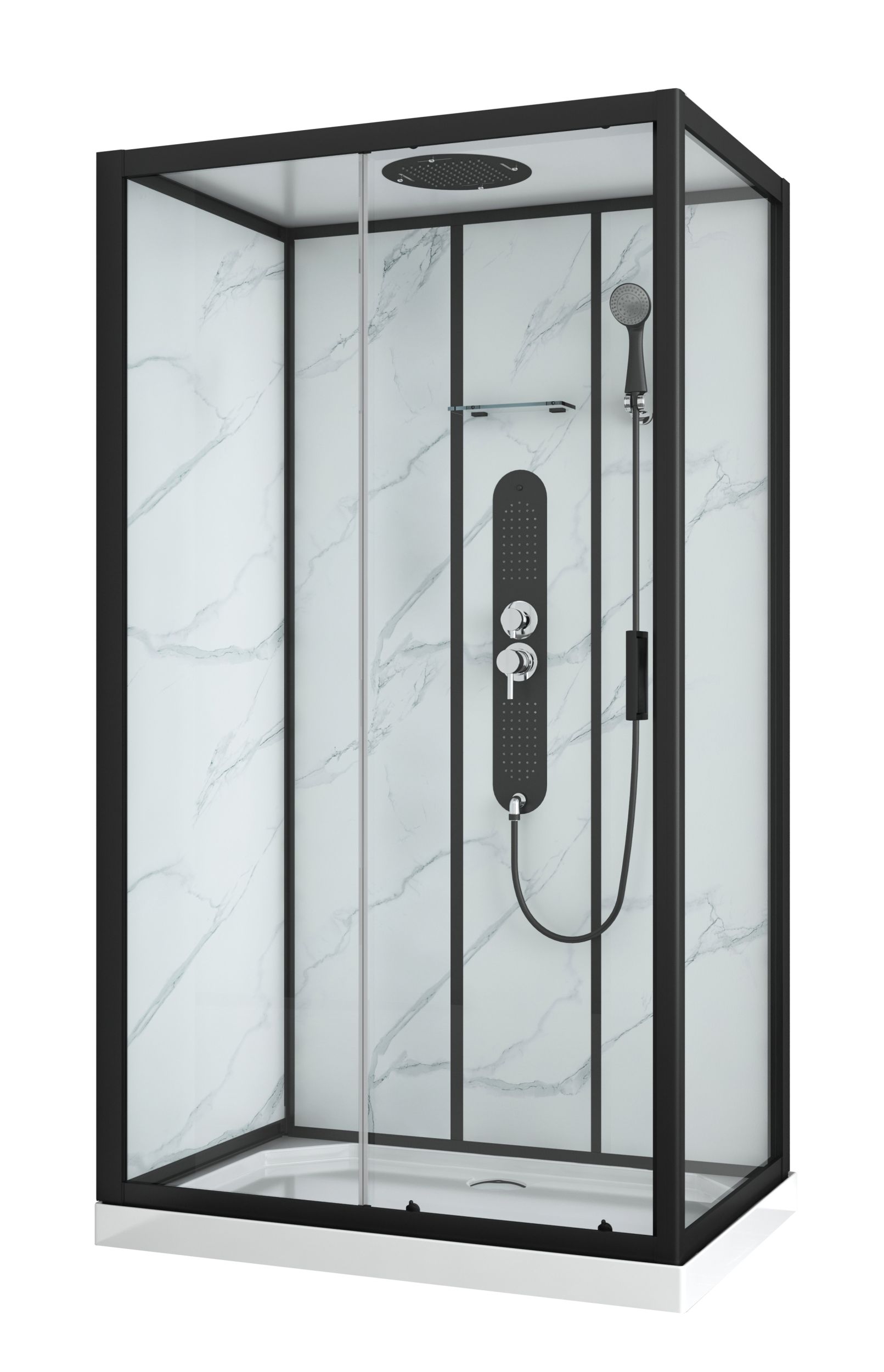  Shower cabin rectangular corner. Extra flat shower tray