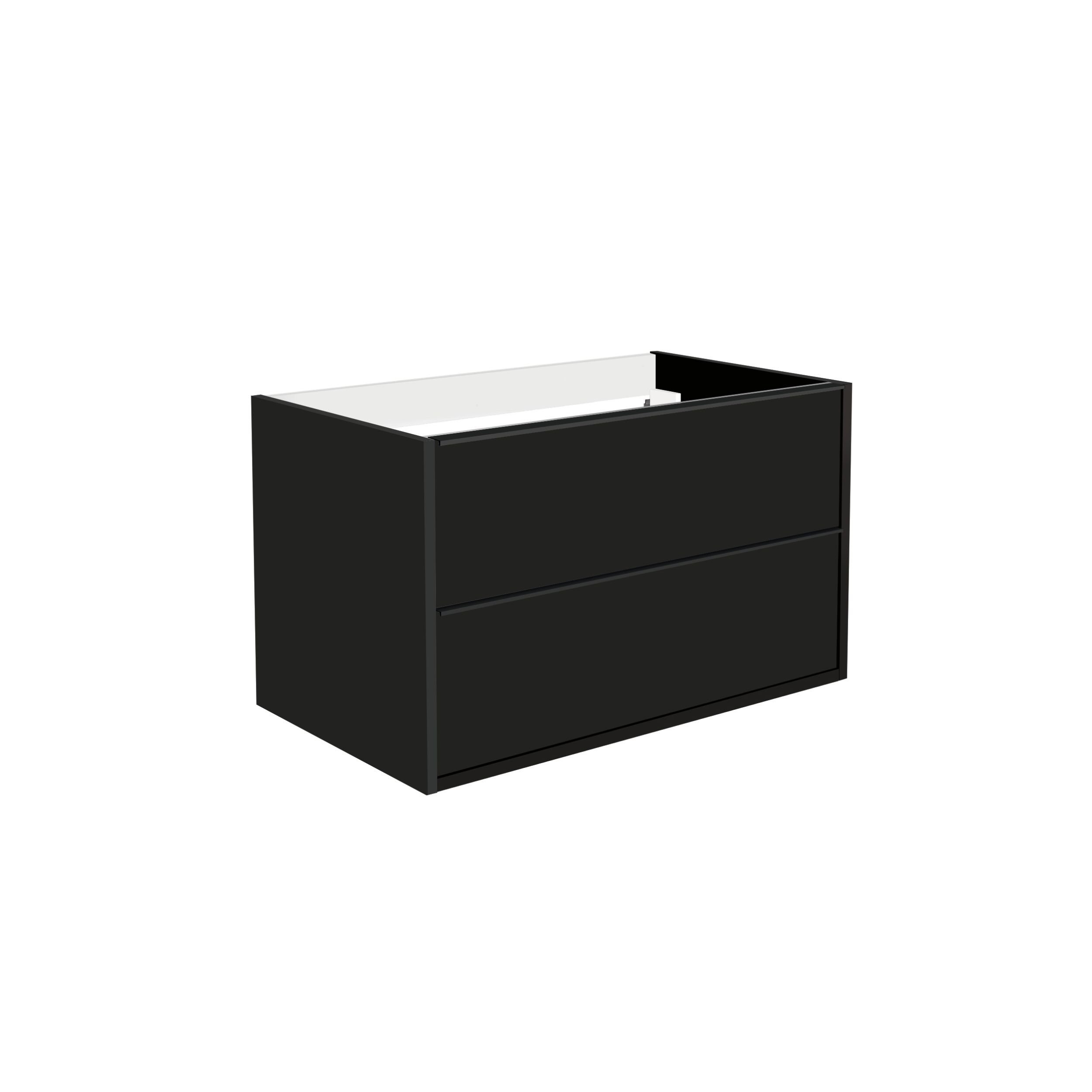  Vanity unit 80 cm black handles