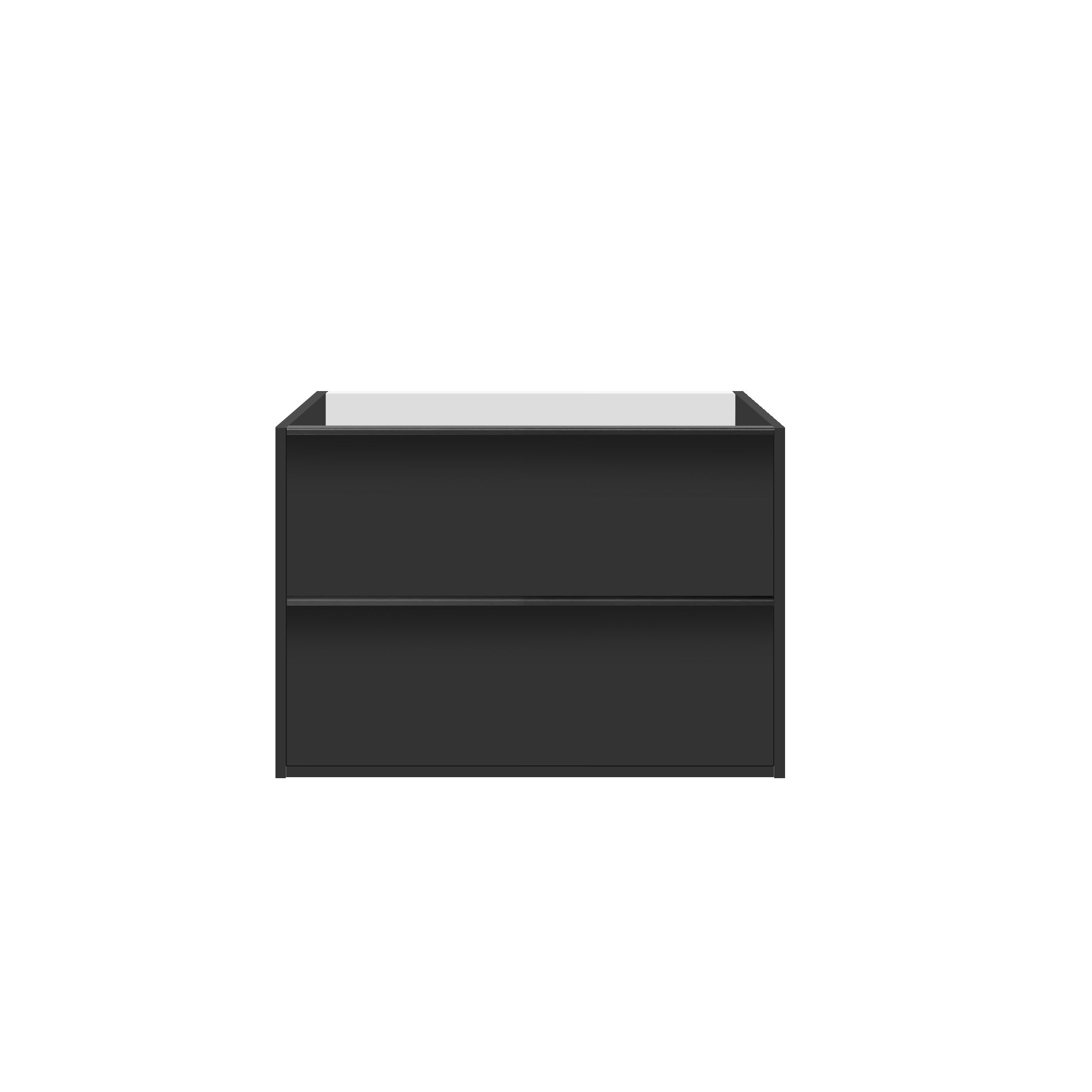  Vanity unit 80 cm black handles