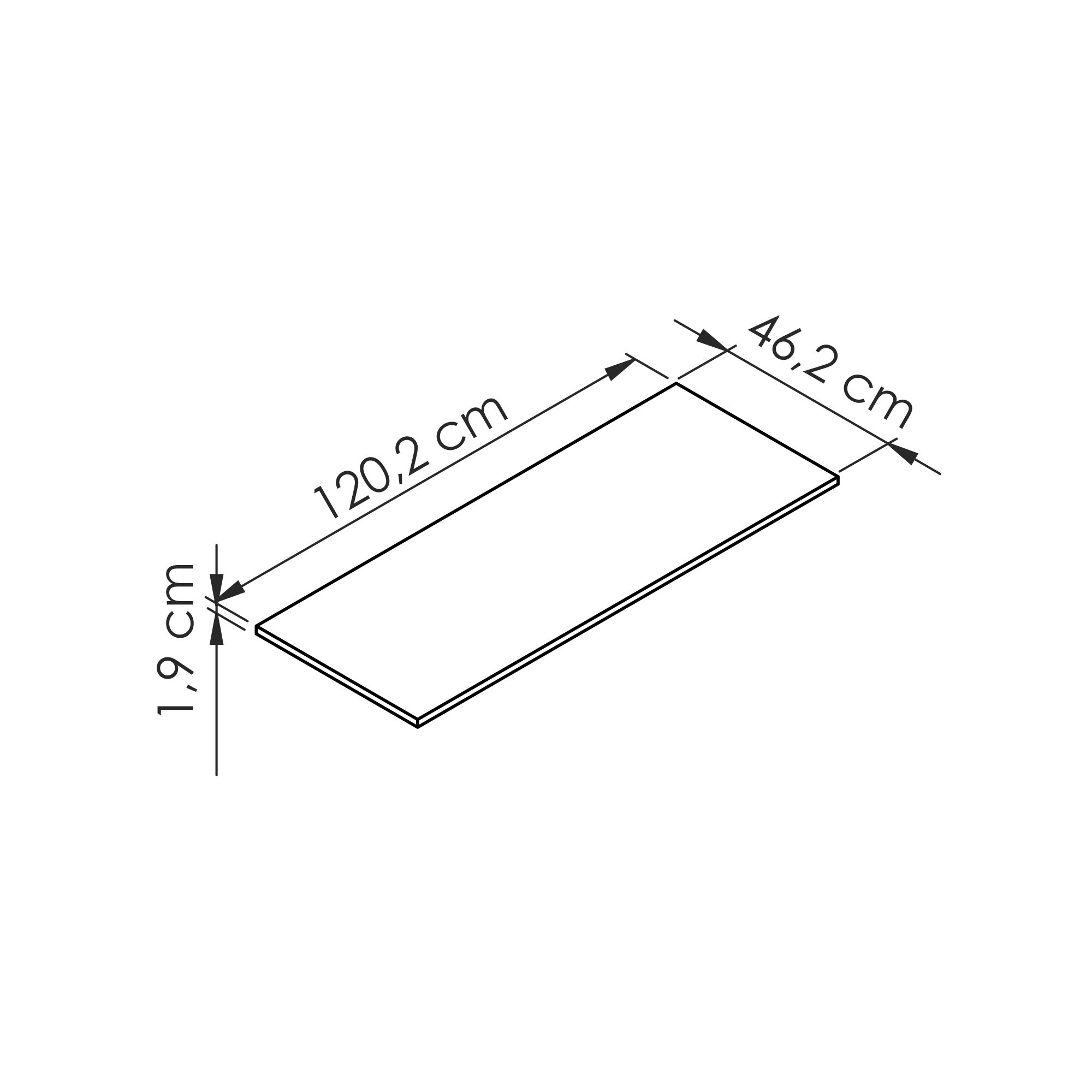  Plan mélaminé 120 cm