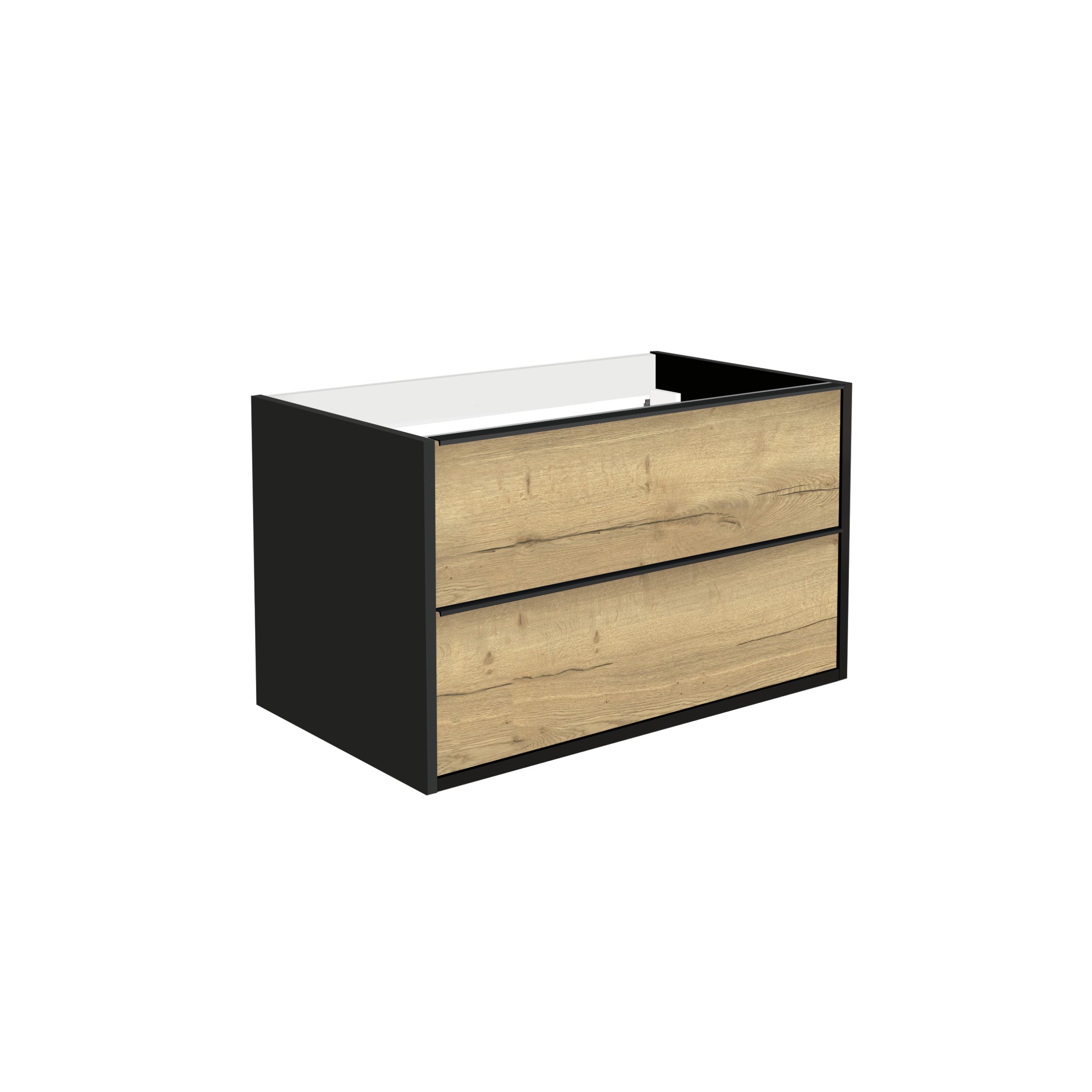 Vanity unit 80 cm black handles