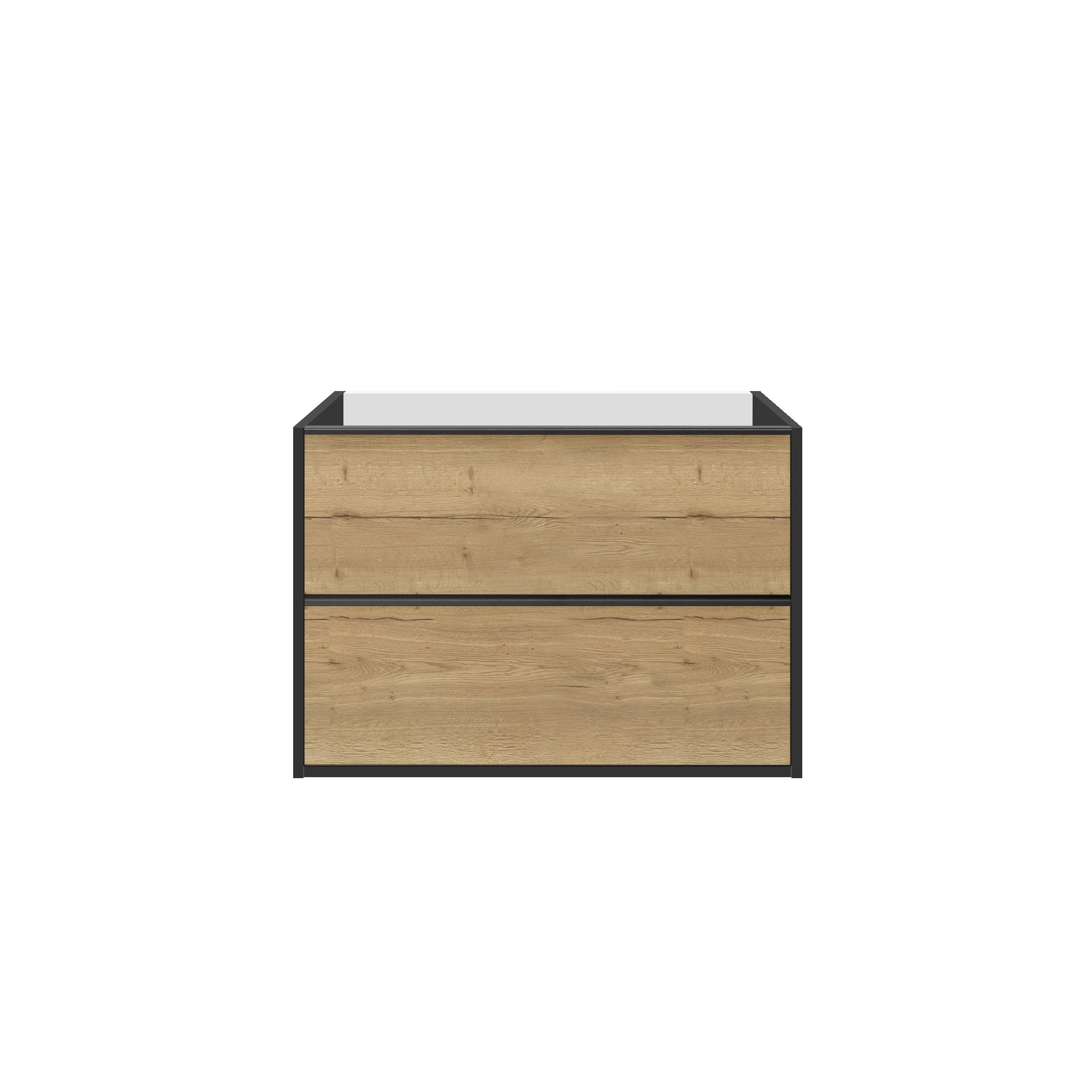  Vanity unit 80 cm black handles