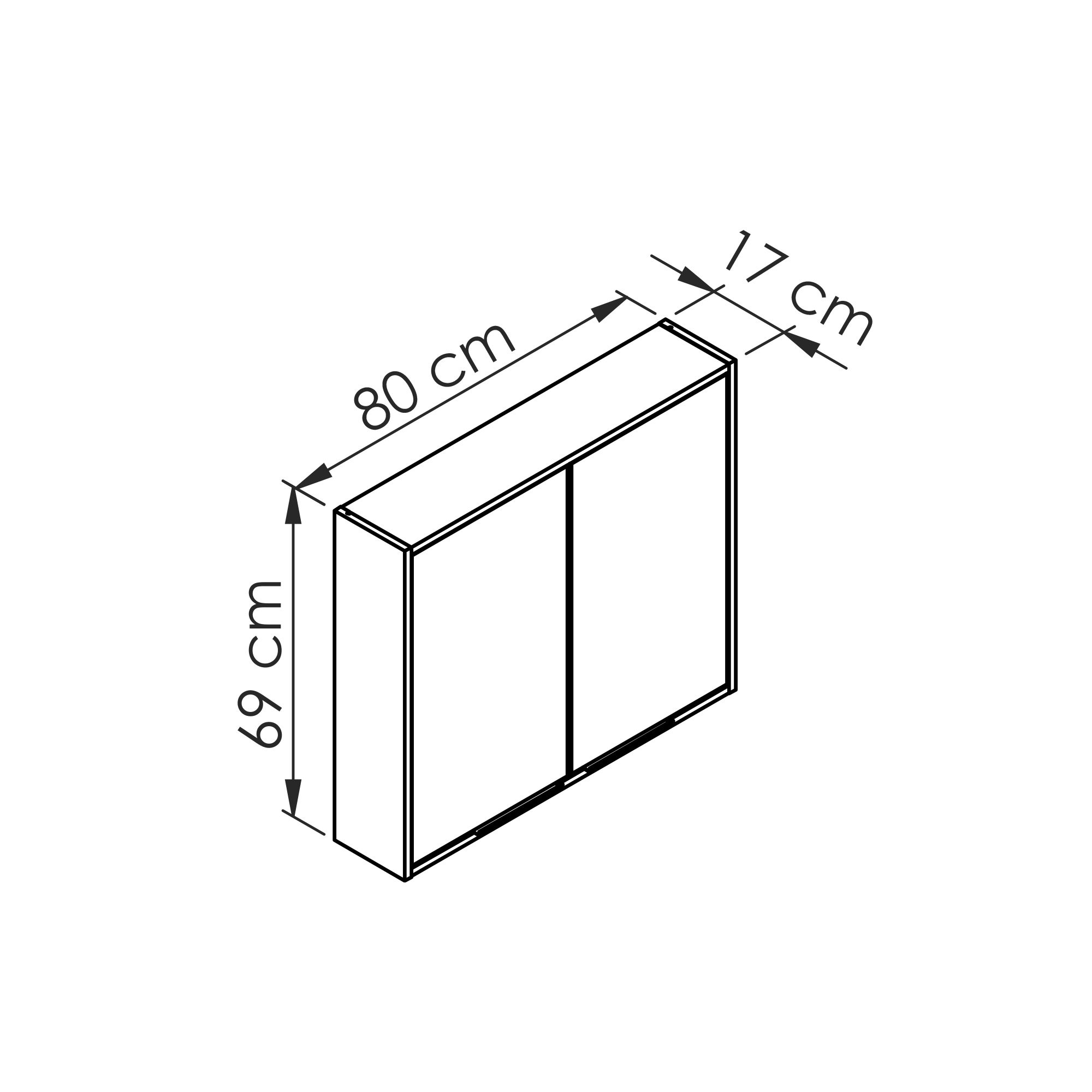  Bathroom cabinet 80 cm UTE