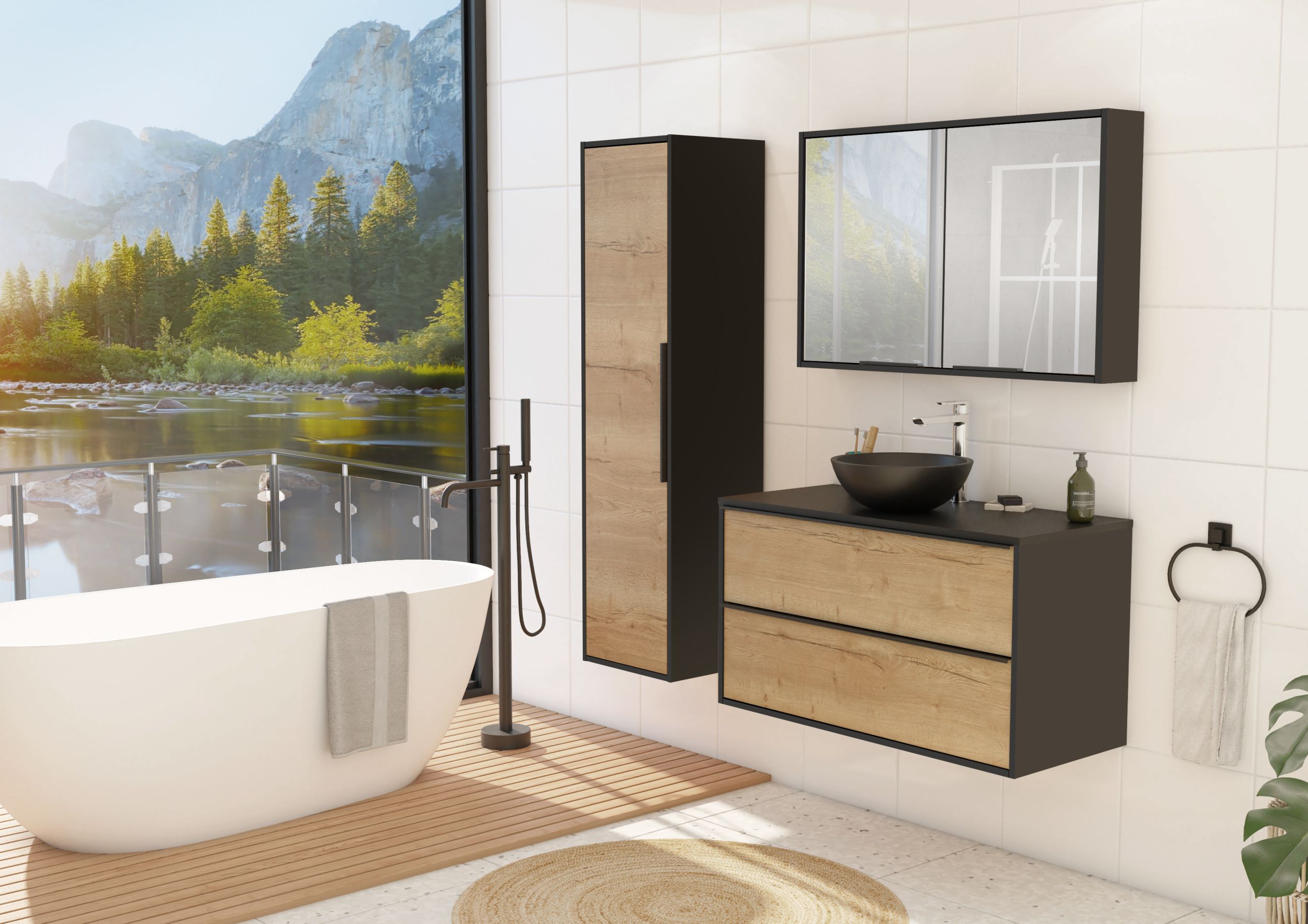  Bathroom cabinet 100 cm UTE