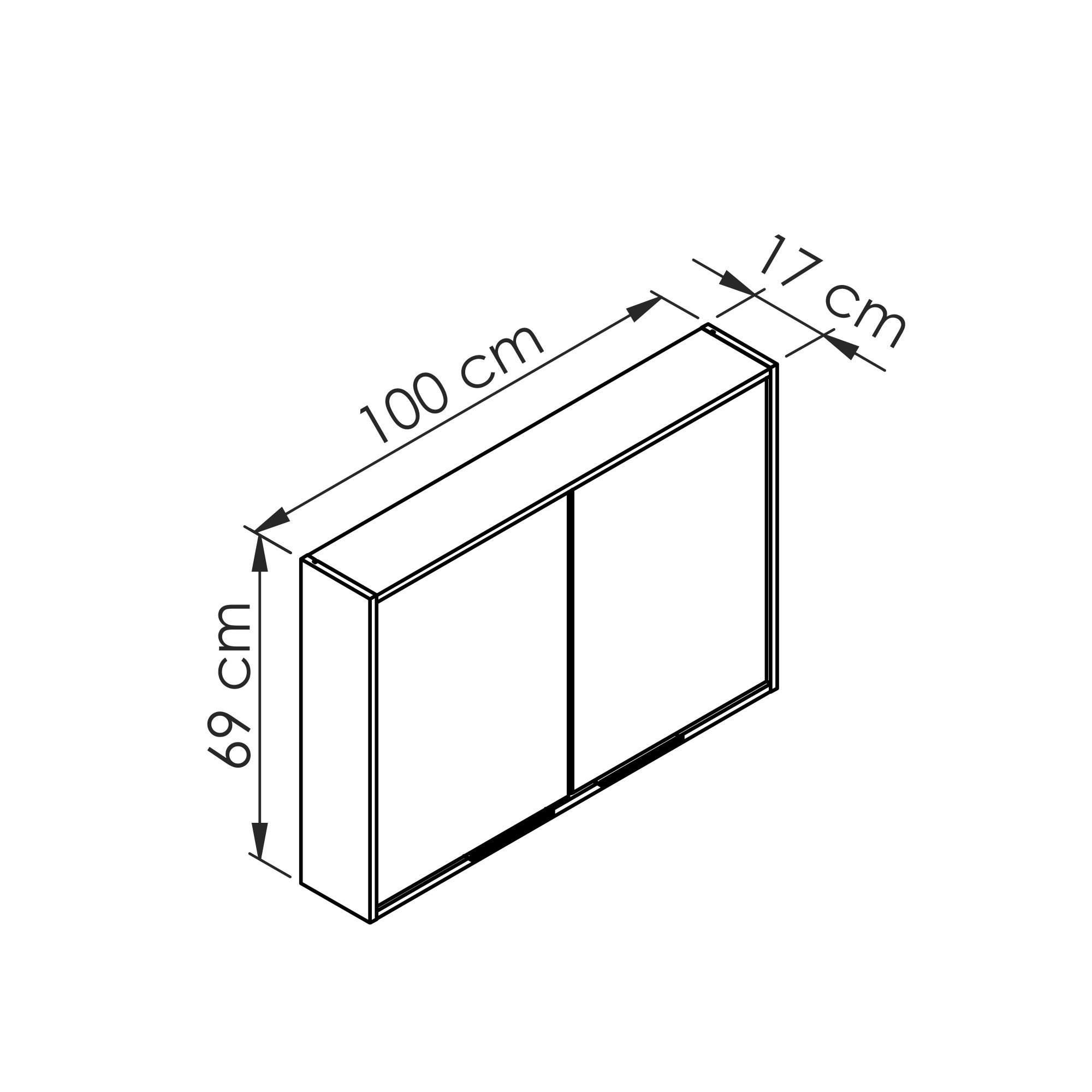  Bathroom cabinet 100 cm UTE