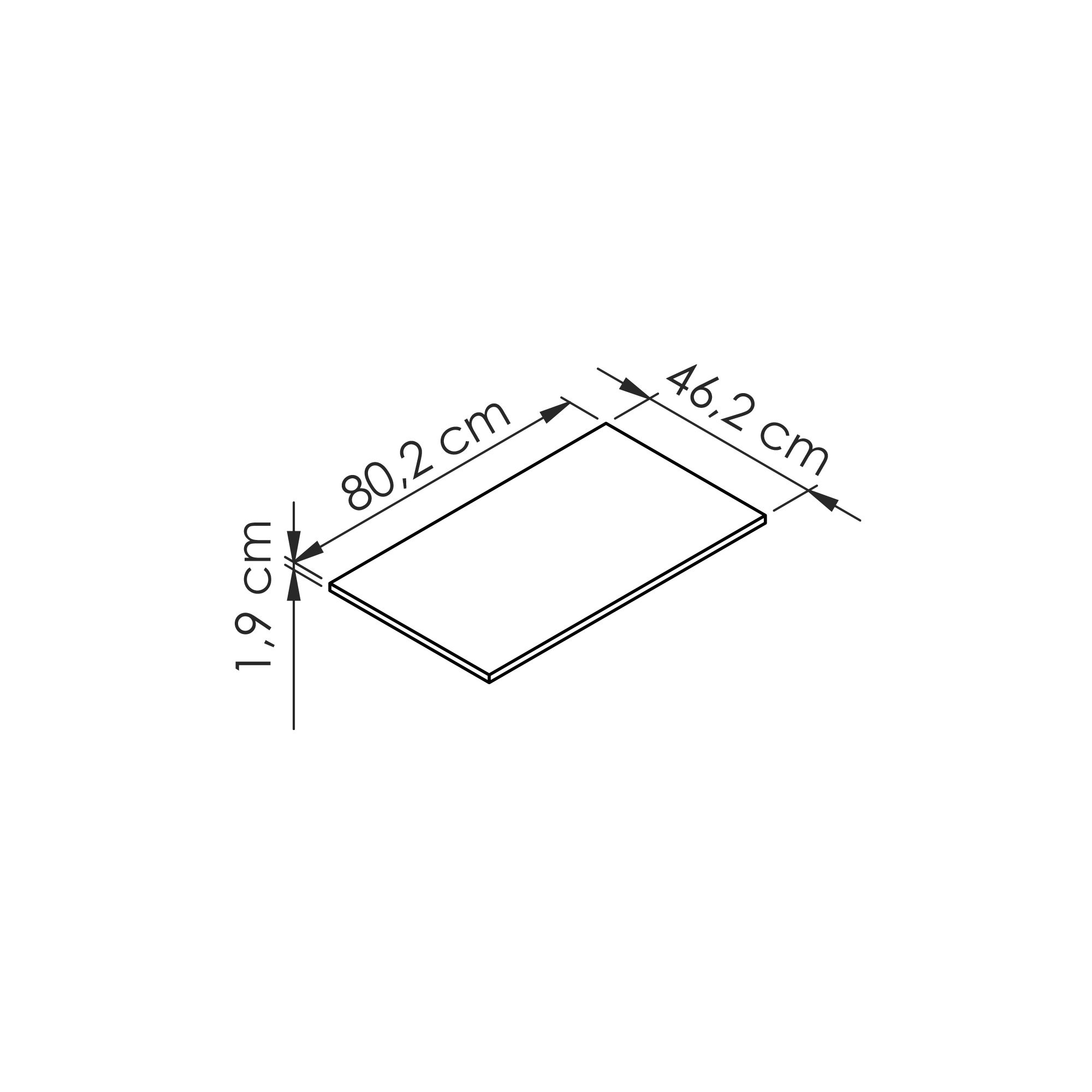  Plan mélaminé 80 cm