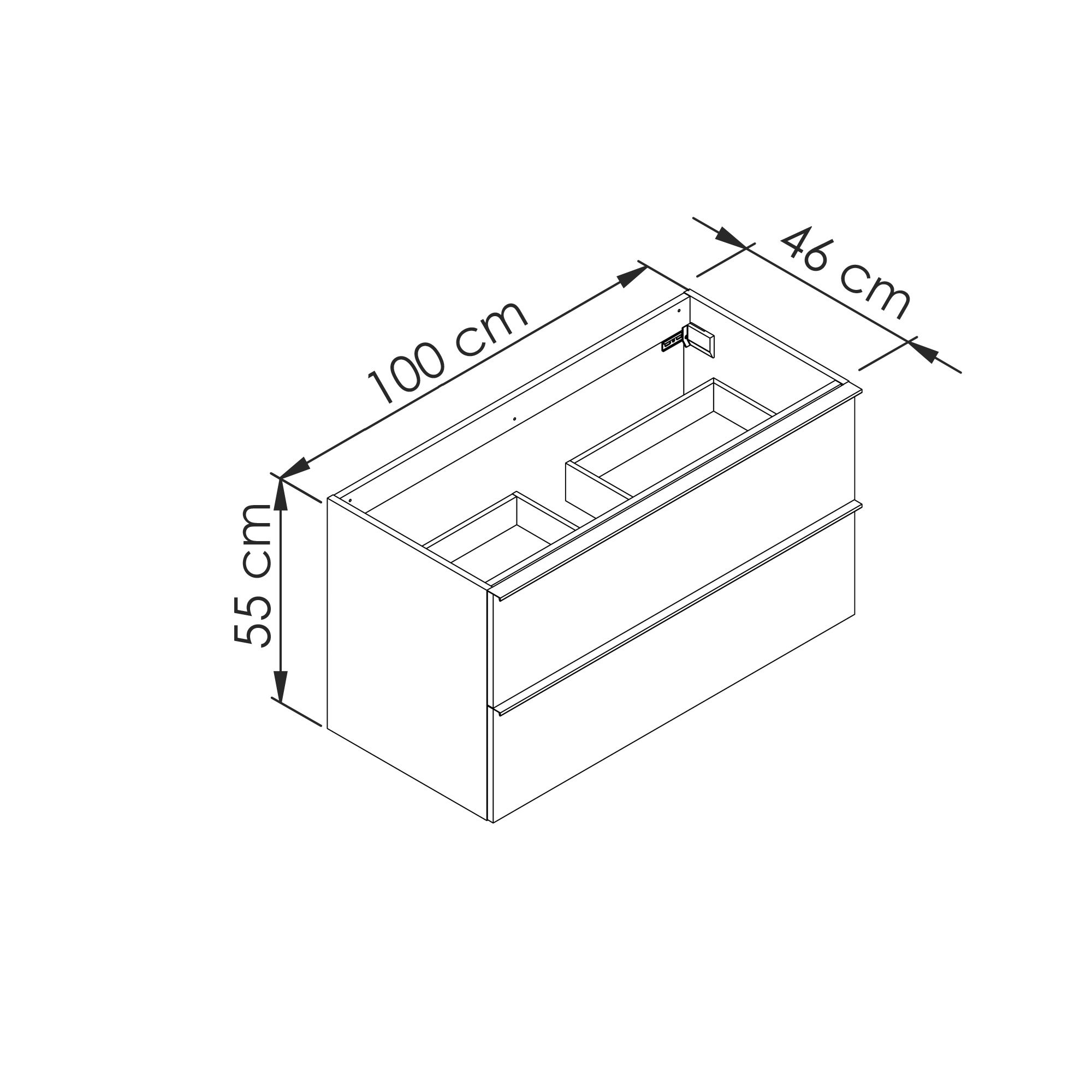  Meuble sous-vasque 100 cm