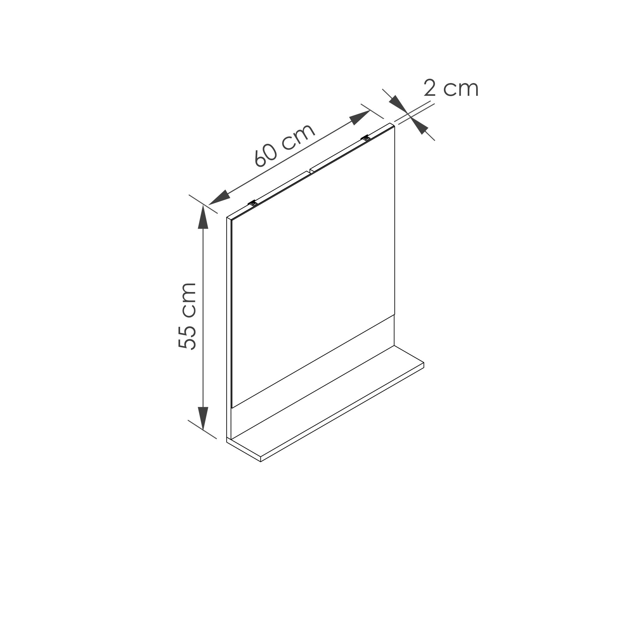 LOFT-GAME Spiegel mit Ablage 60 cm