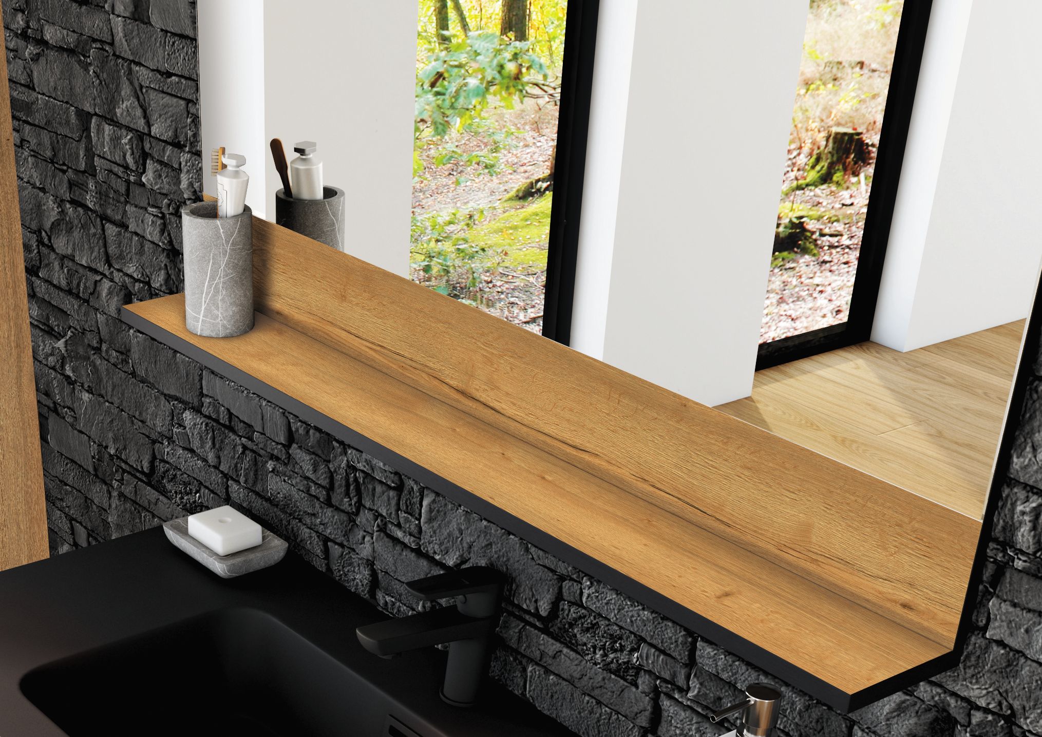  Miroir tablette 80 cm