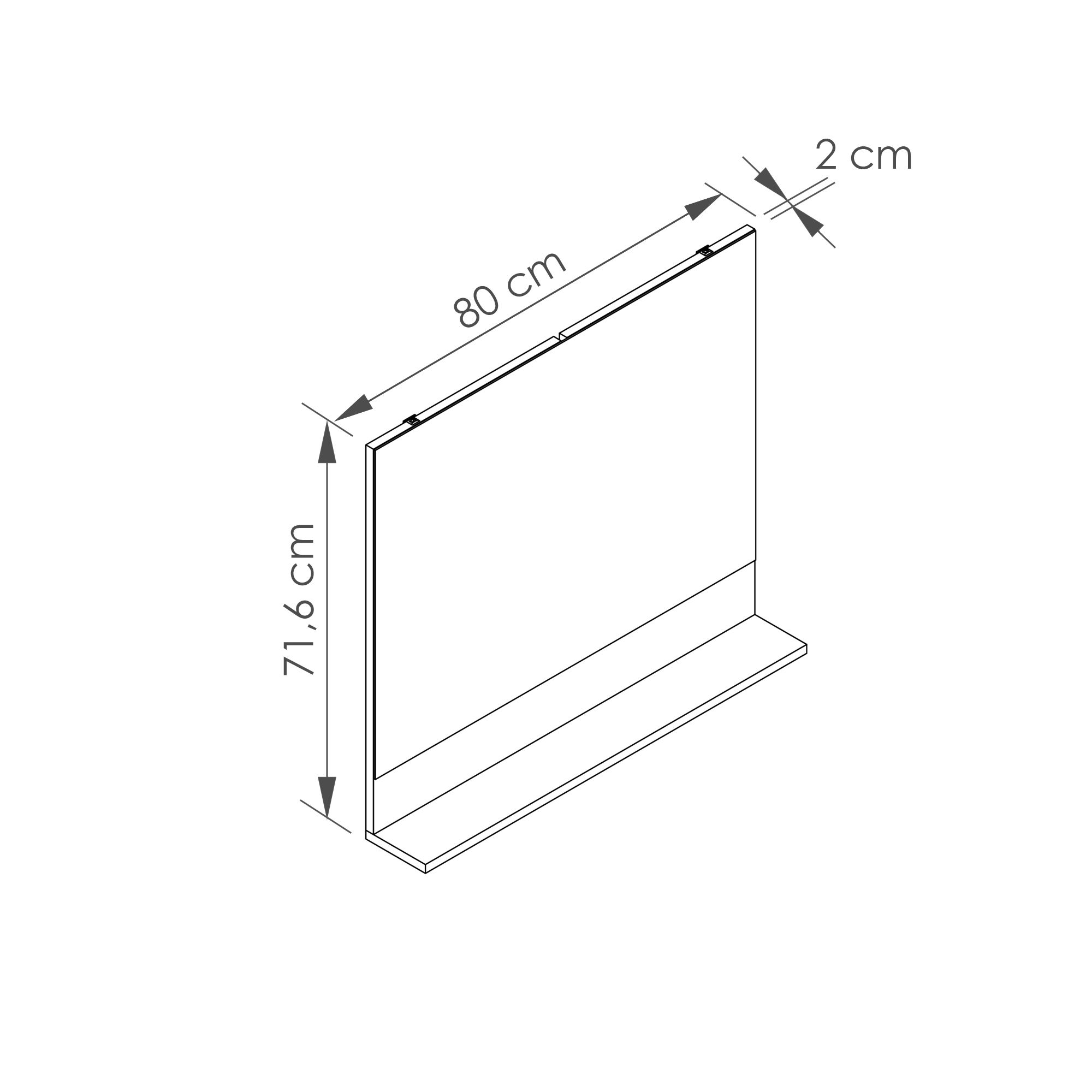  Miroir tablette 80 cm