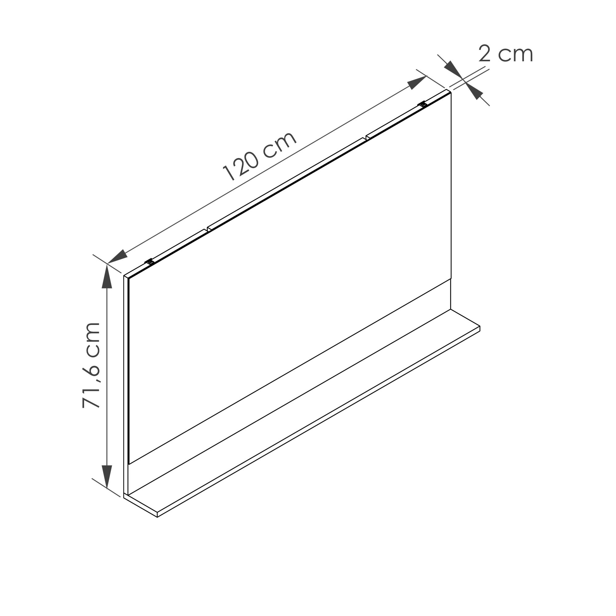  Mirror with shelf 120 cm