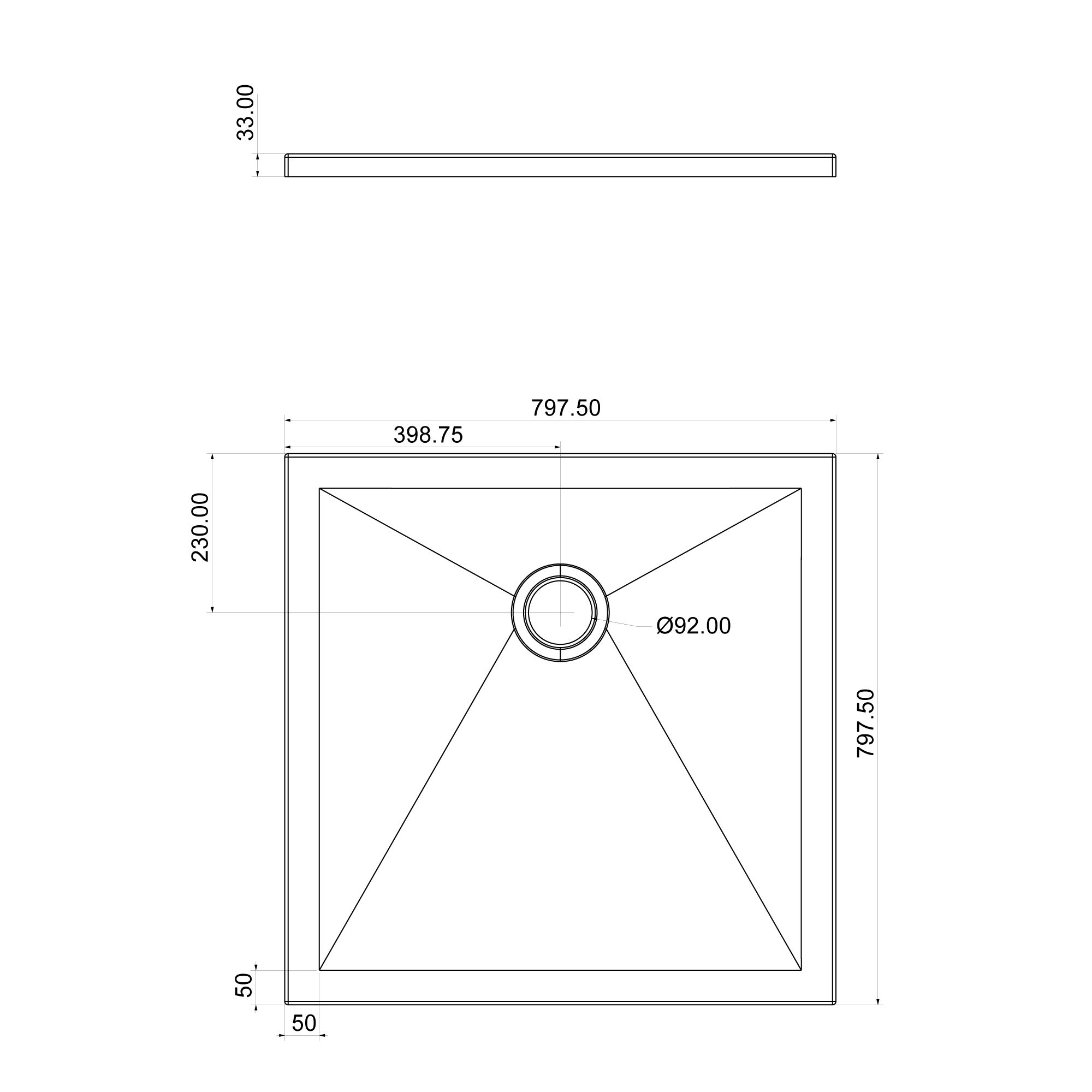 Shower tray Square