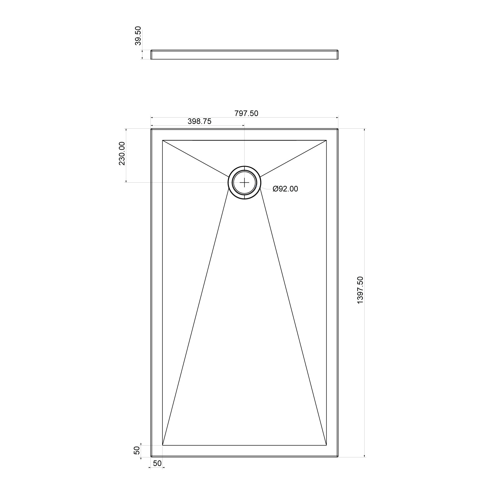  Receveur Rectangle 