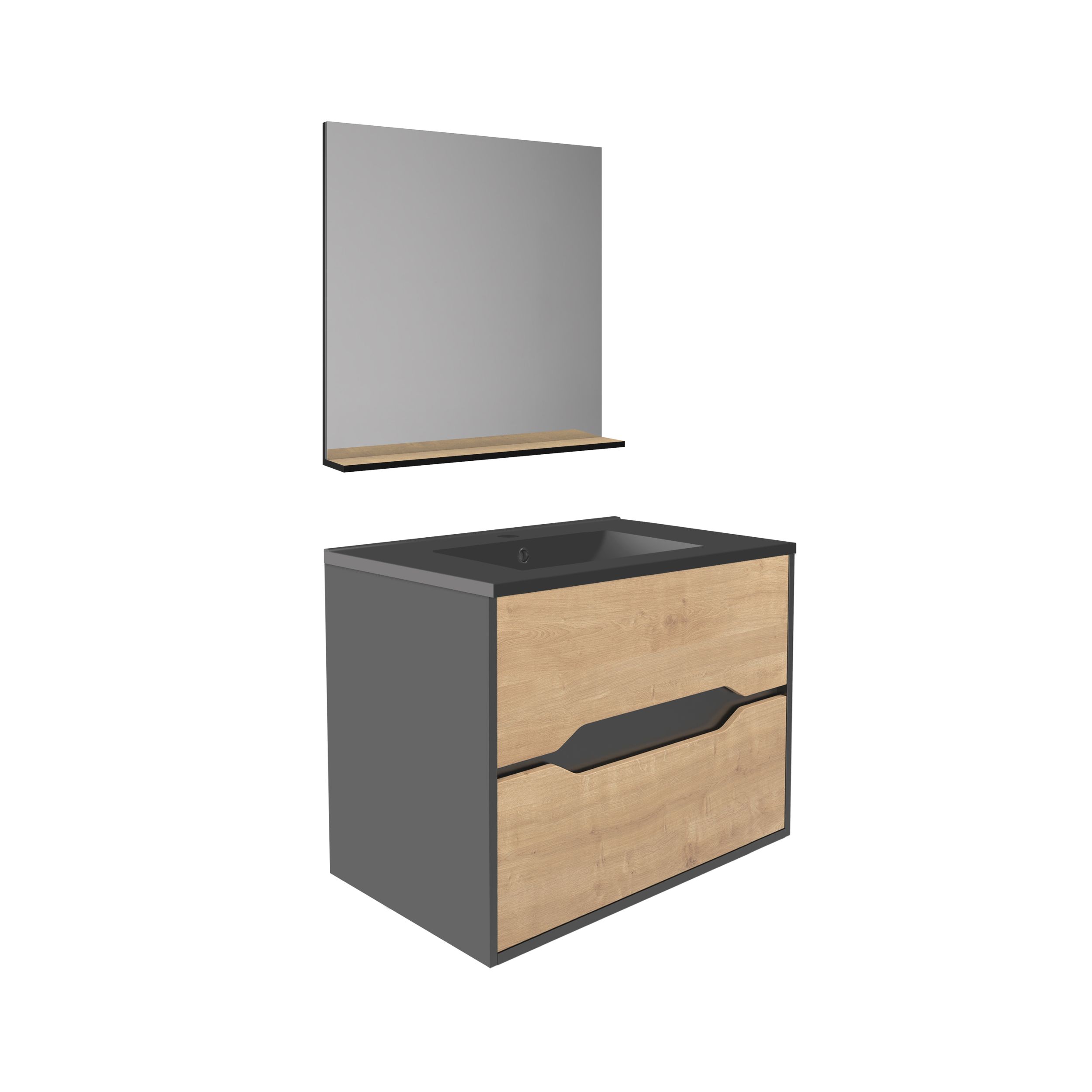  Set 60 cm with mirror and washbasin