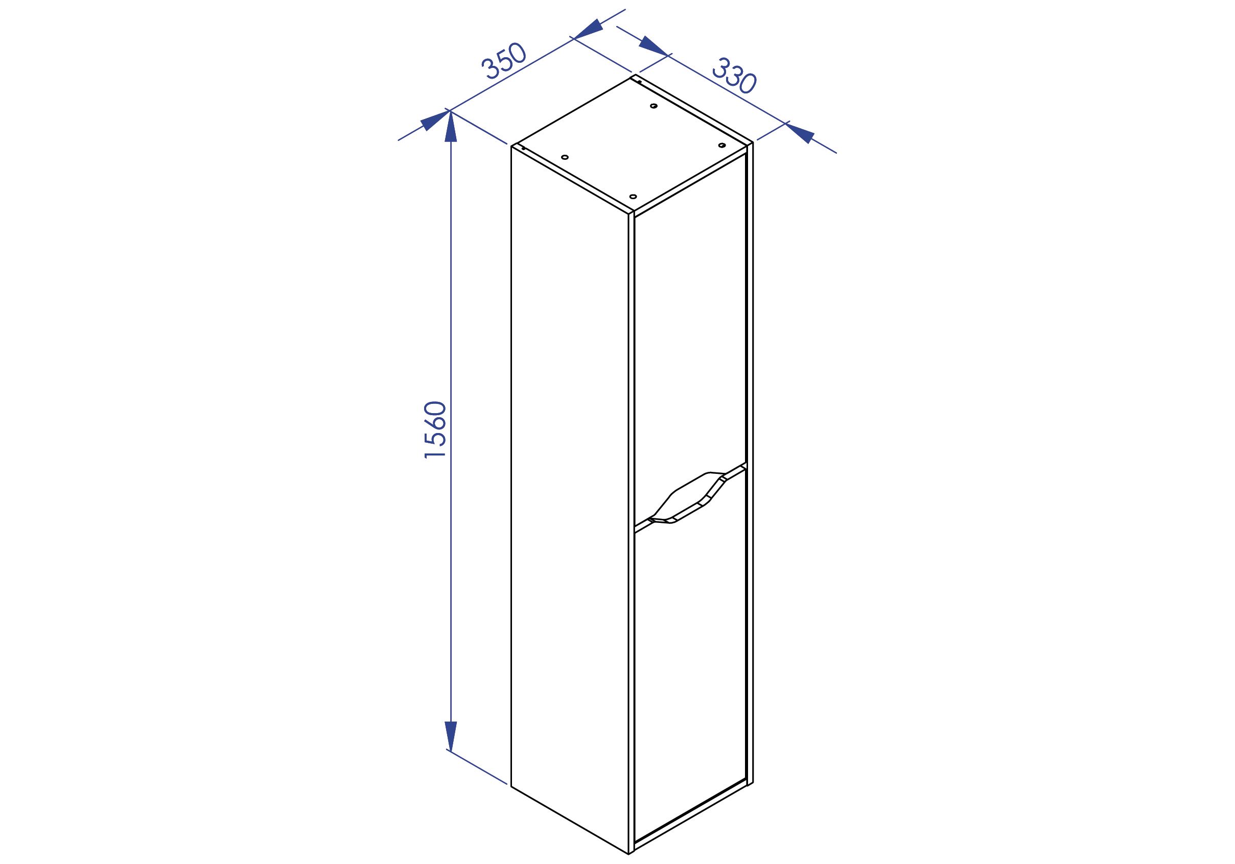  Kolomkast 35 cm