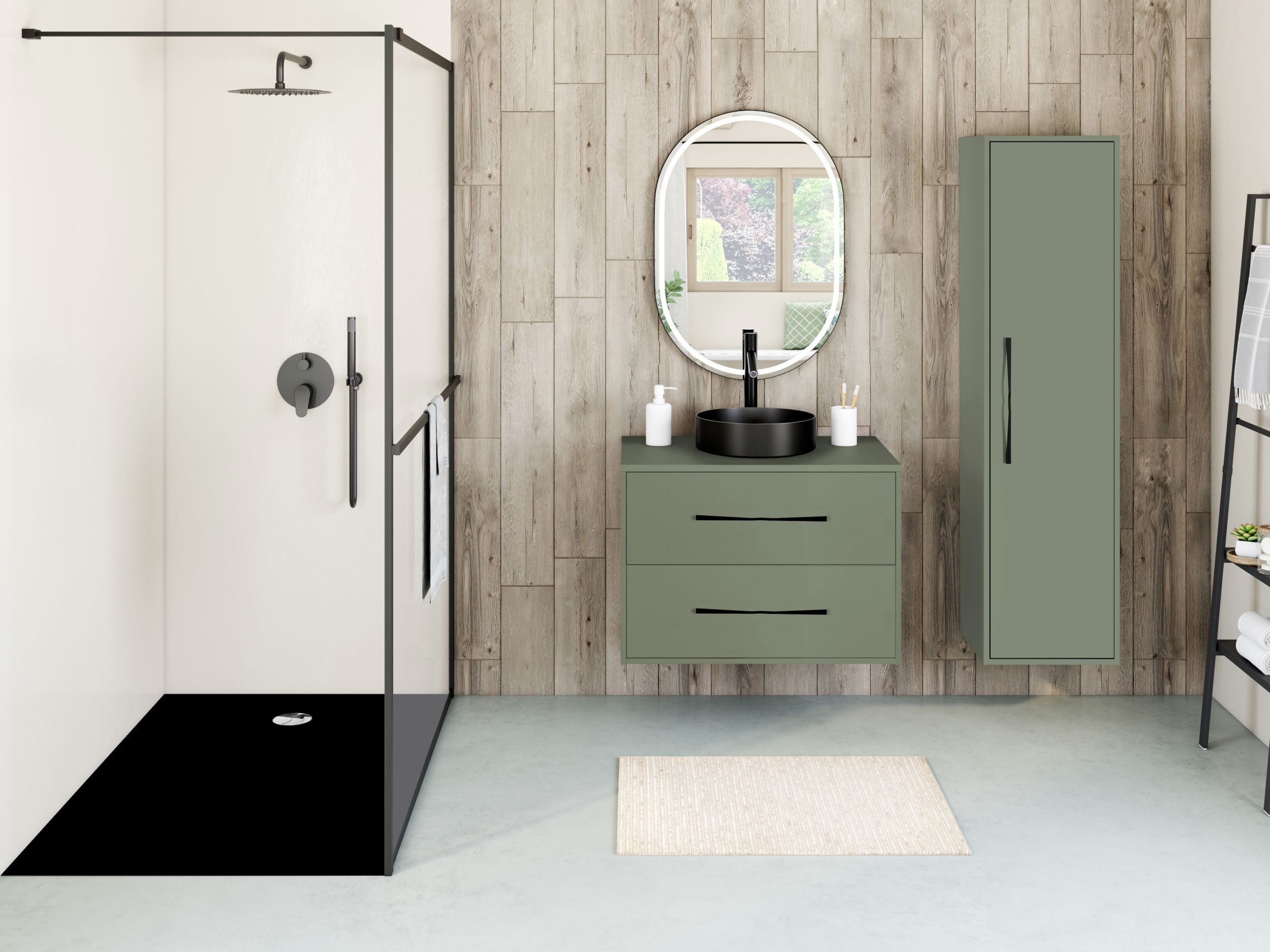  Meuble sous-vasque 80 cm  simple vasque