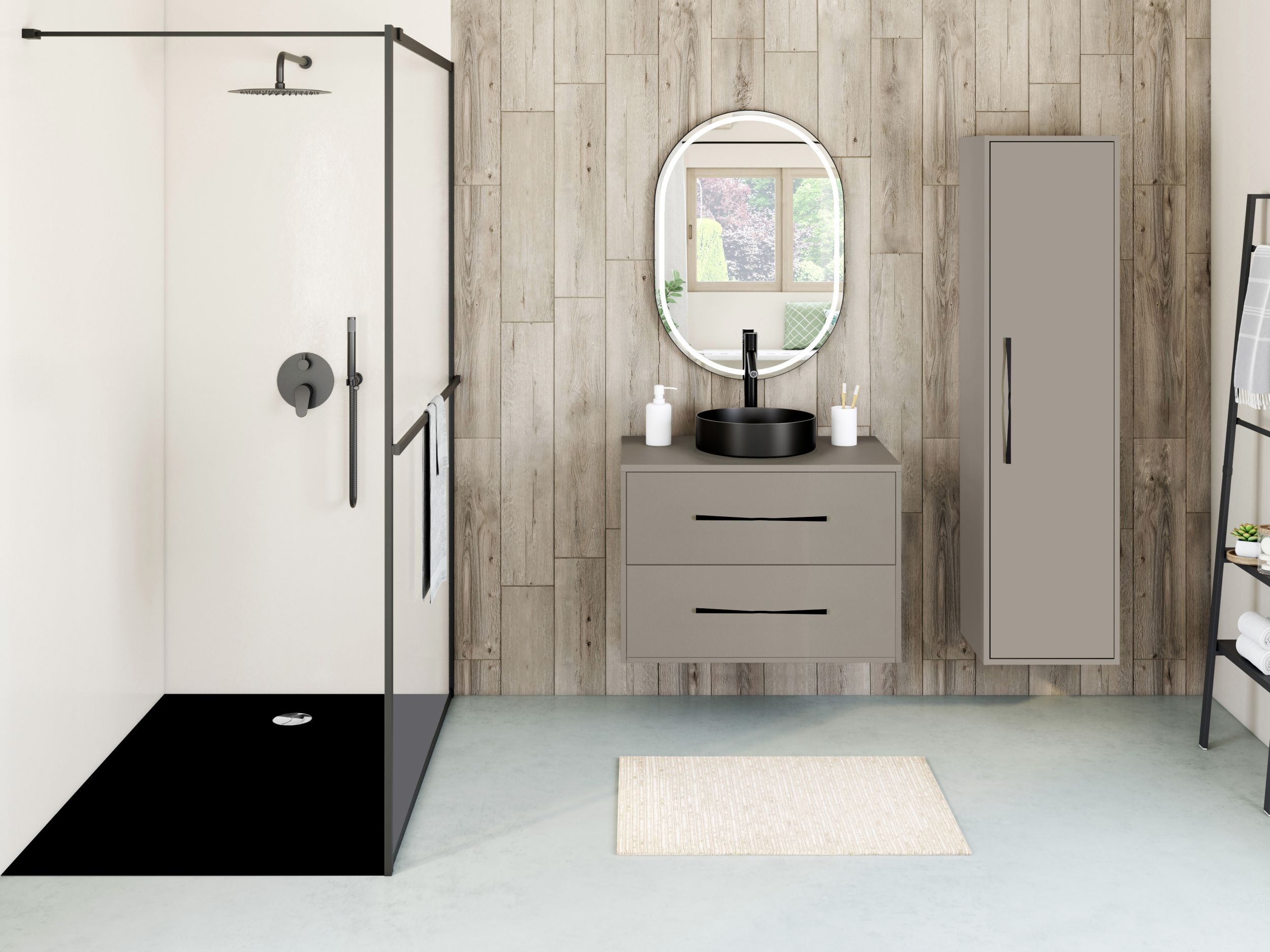  Meuble sous-vasque 80 cm  simple vasque