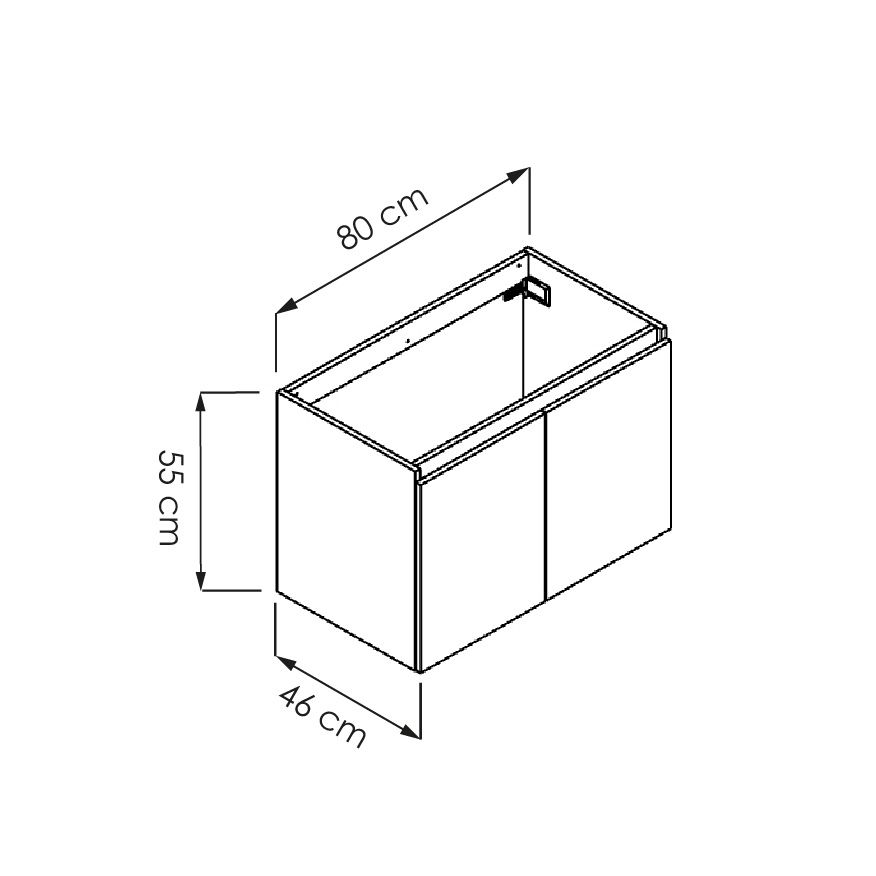 Meuble sous-vasque 80 cm