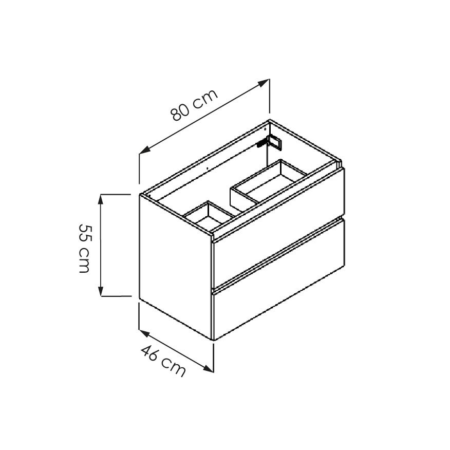  Wastafelonderbouw 80 cm