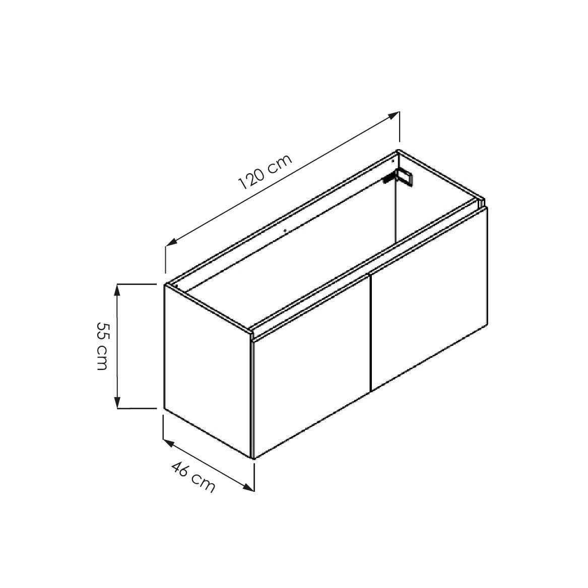  Wastafelonderbouw 120 cm