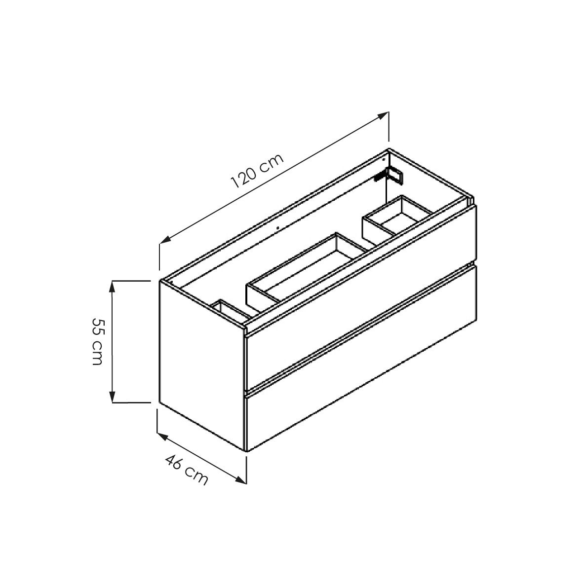  Meuble sous-vasque 120 cm