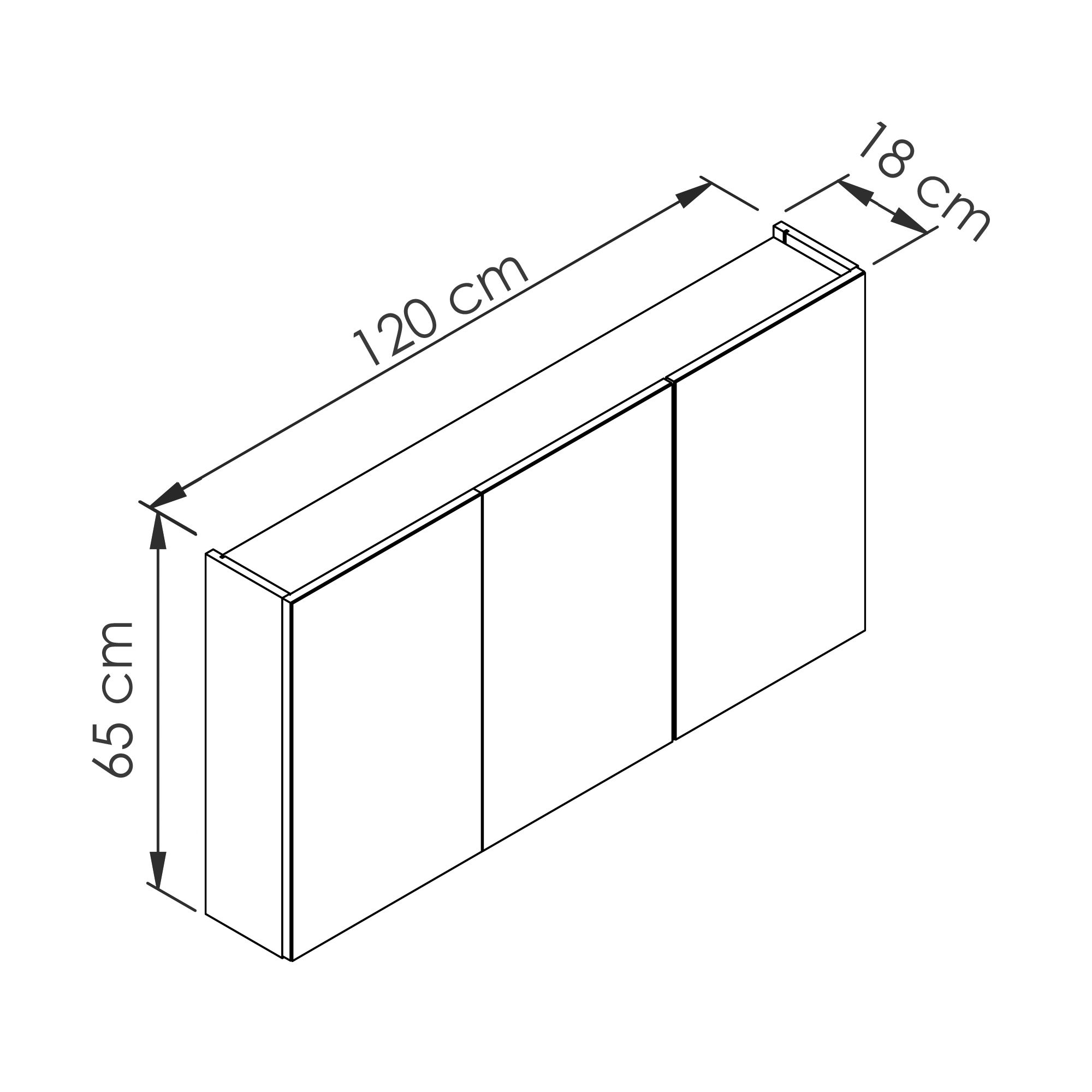  Spiegelschrank 120 cm