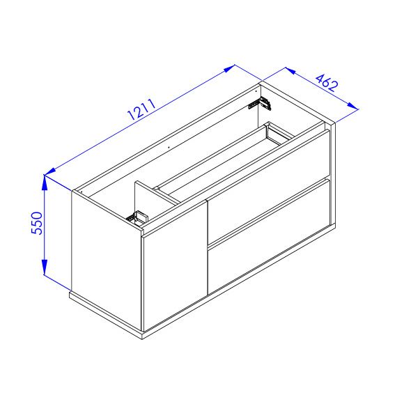  Meuble sous-vasque 123 cm