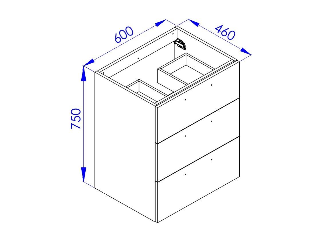  Meuble sous-vasque 60 cm