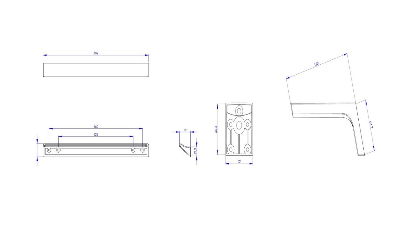  Handles and feet for vanity unit