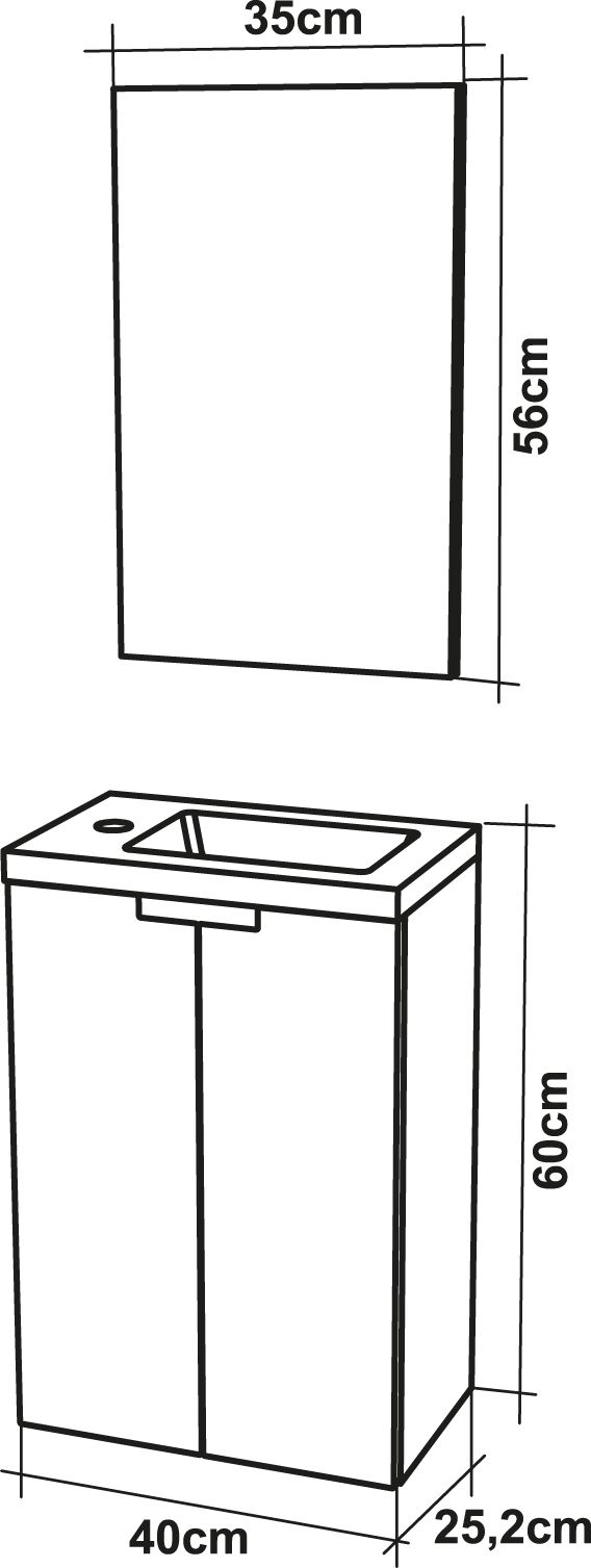  Washbasin cabinet 40 cm