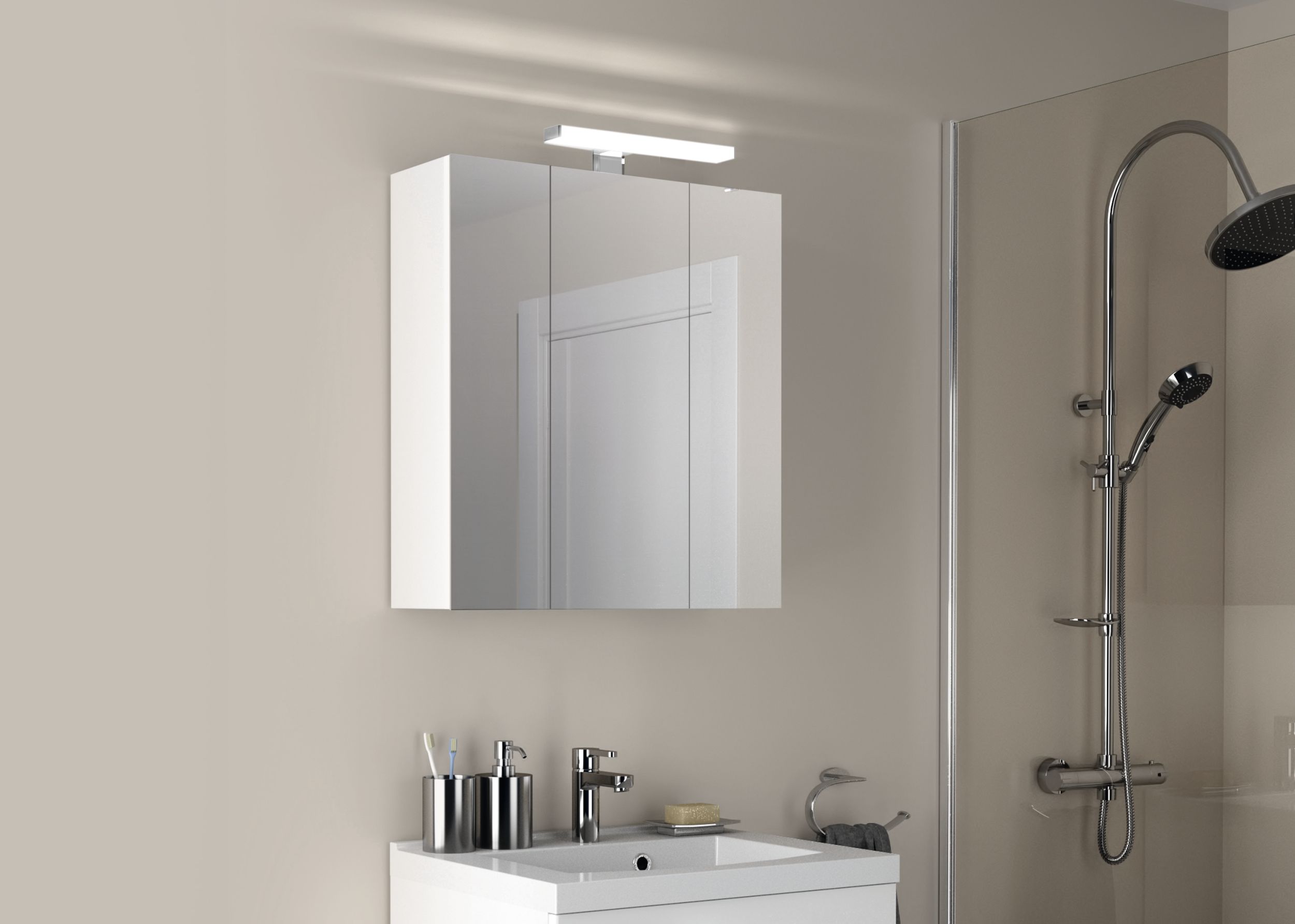  Illuminated bathroom cabinet 80 cm