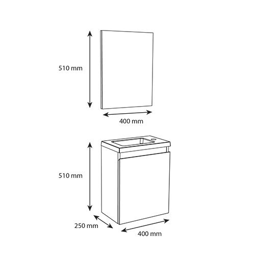  Washbasin cabinet 40 cm