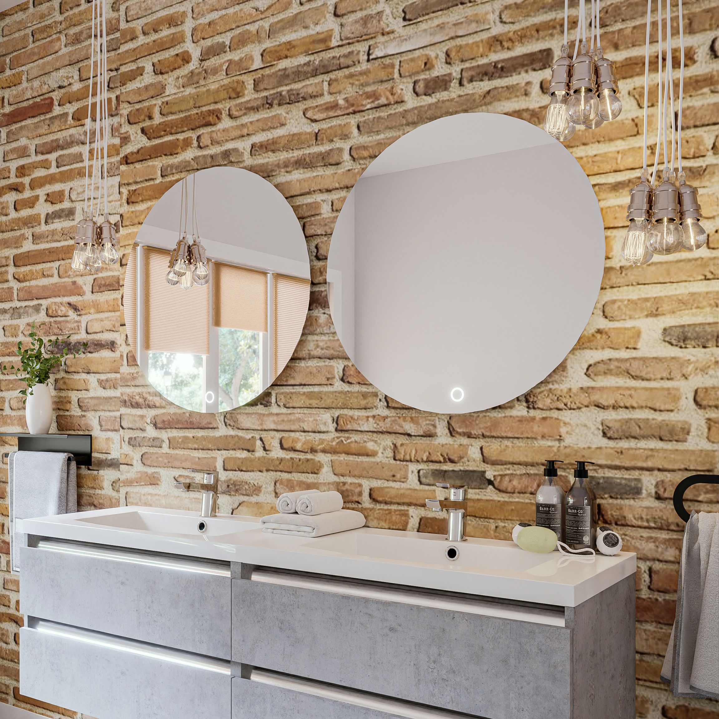  Illuminated mirror LED 75 cm