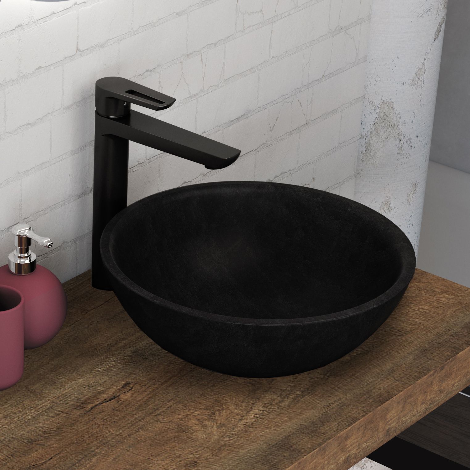  High-rise mixer tap for bathroom sink