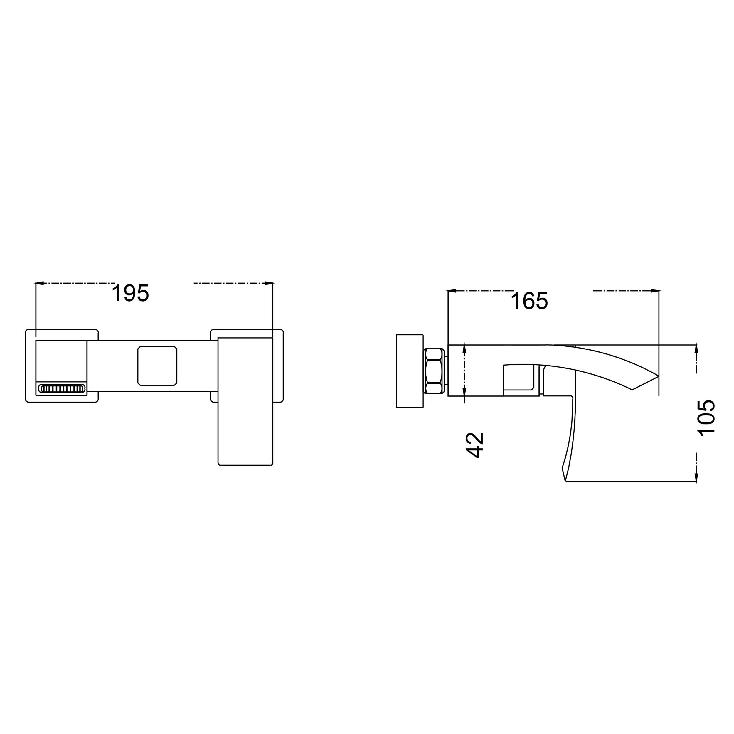  Shower bath mechanical mixer tap
