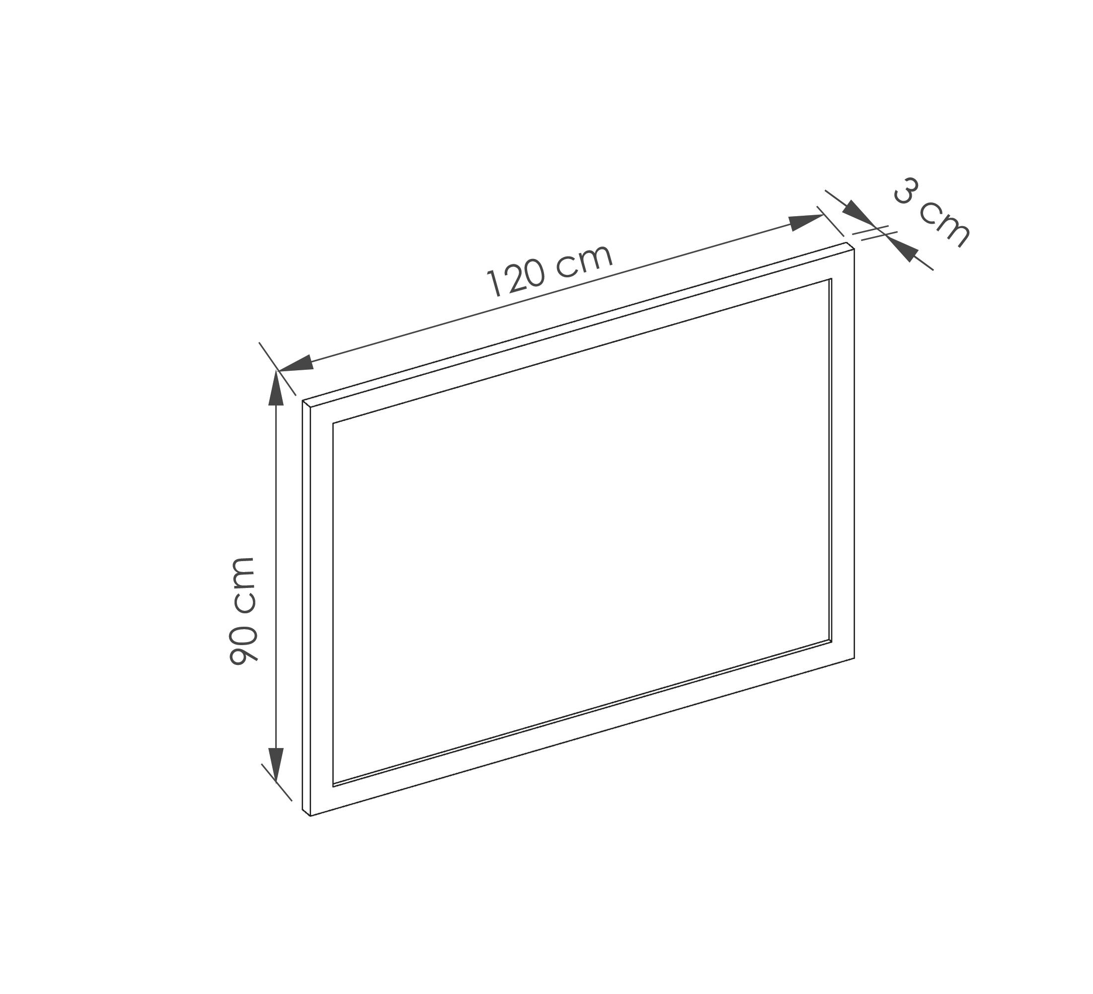  Framed mirror 120 cm