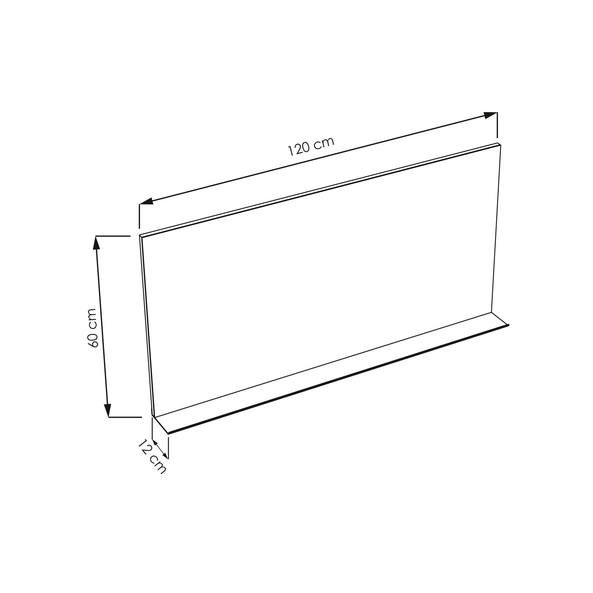  Spiegel mit Ablage 120 cm