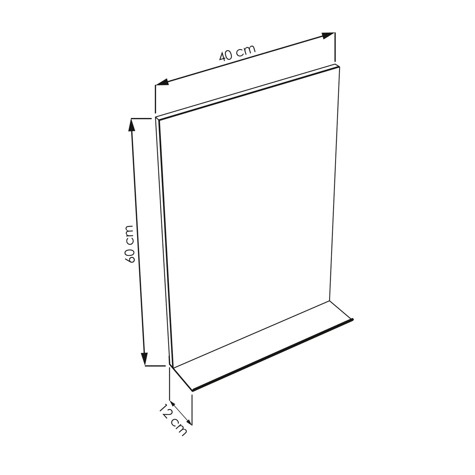  Spiegel met aflegplank 40 cm