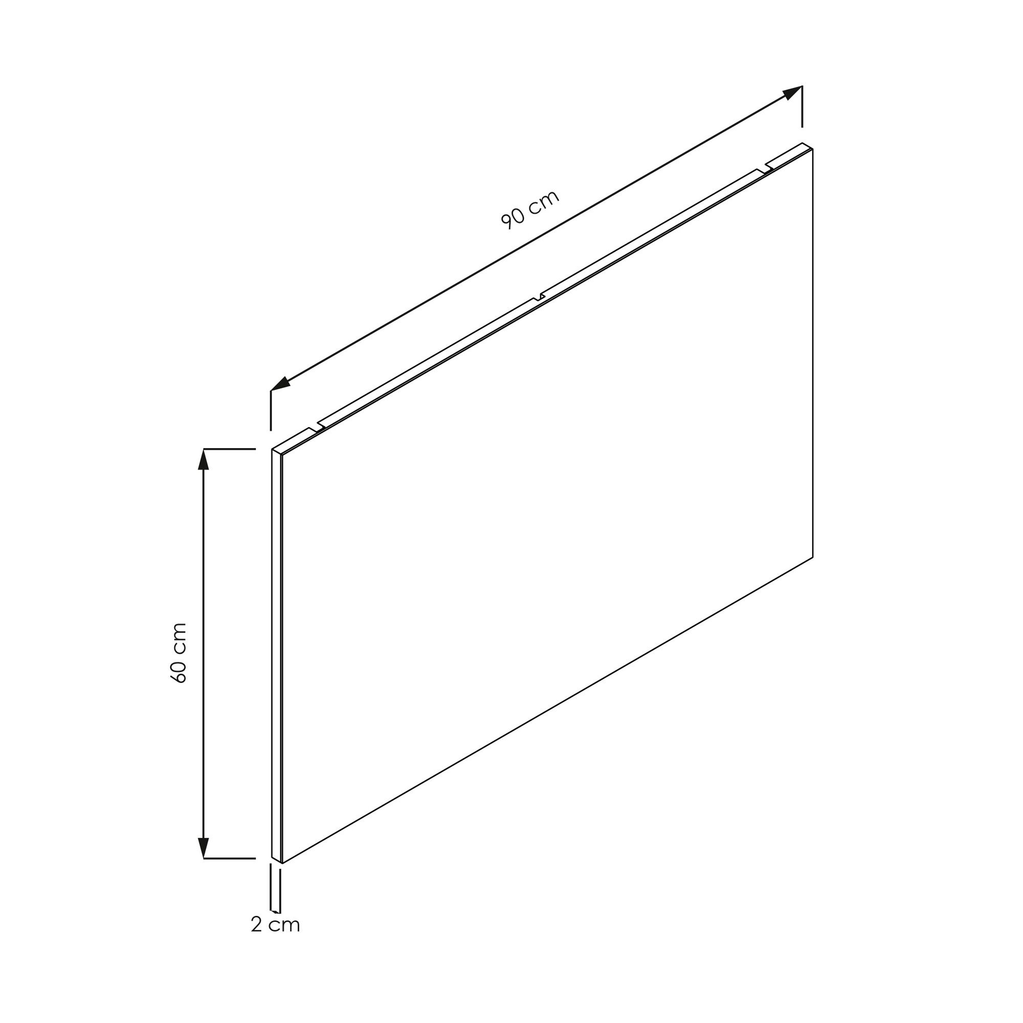  Miroir simple 90 cm