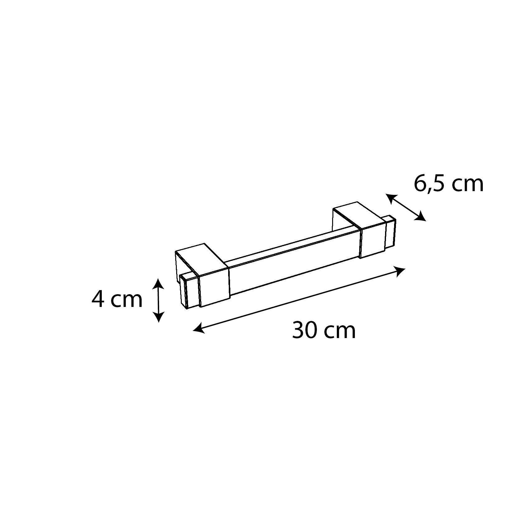  Right-hand bath and shower grab rail 30 cm