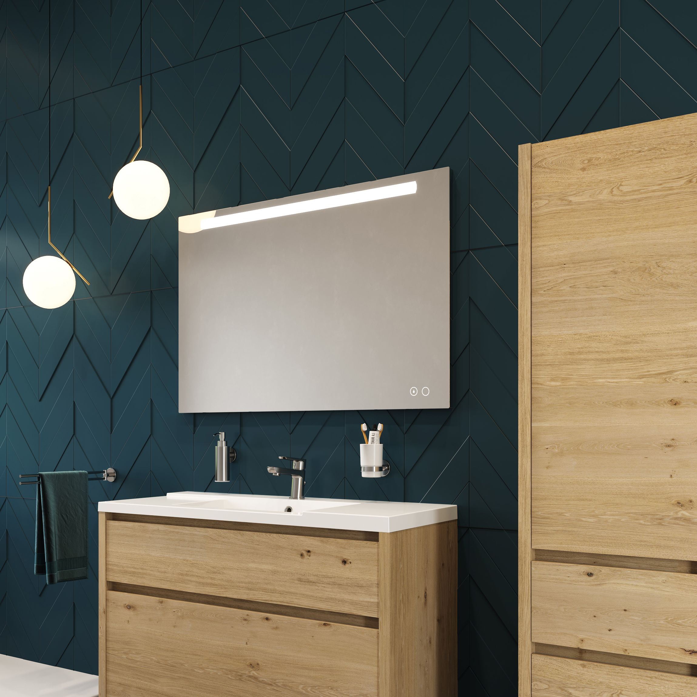  Illuminated mirror LED 80 cm