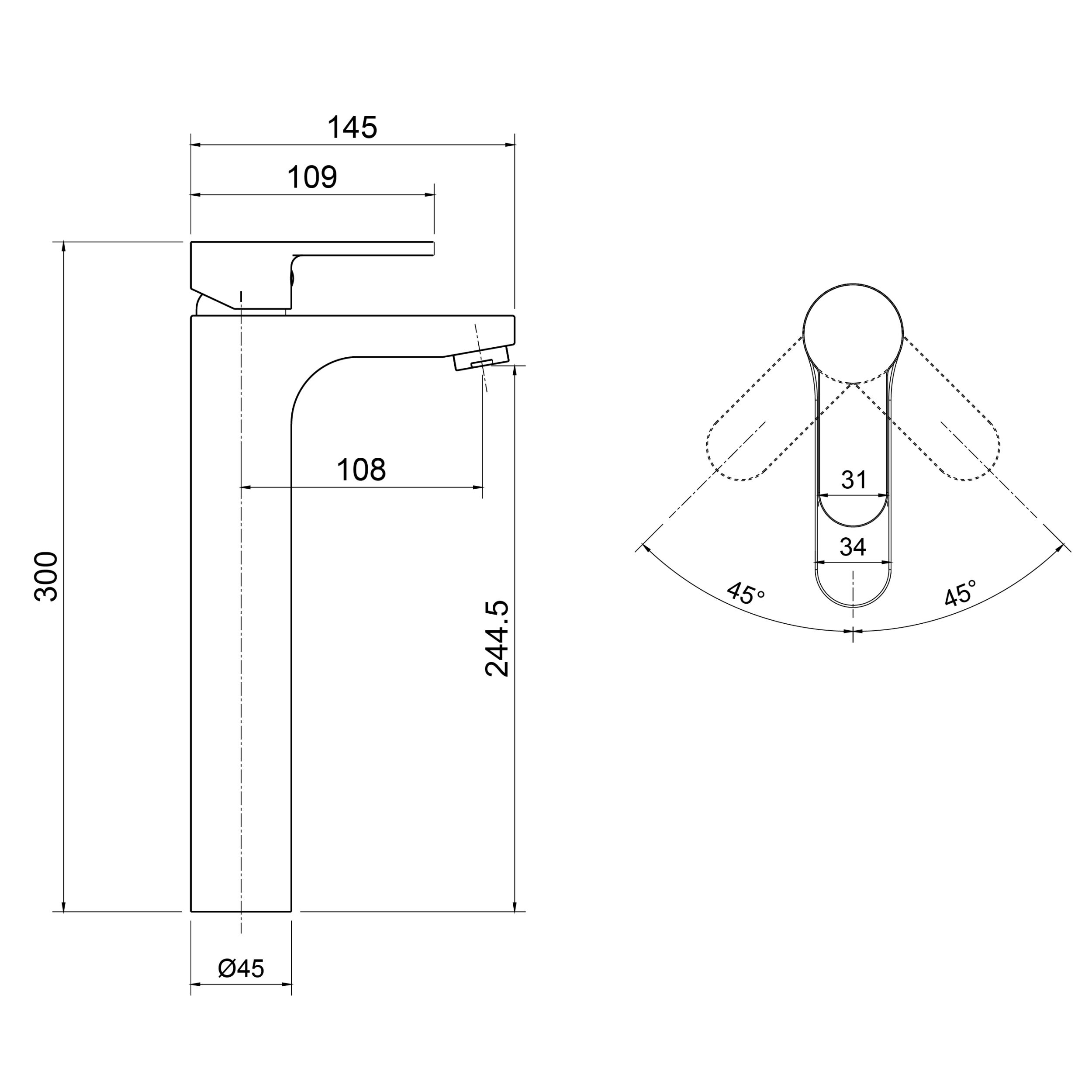  Lavabo mengkraan op sokkel