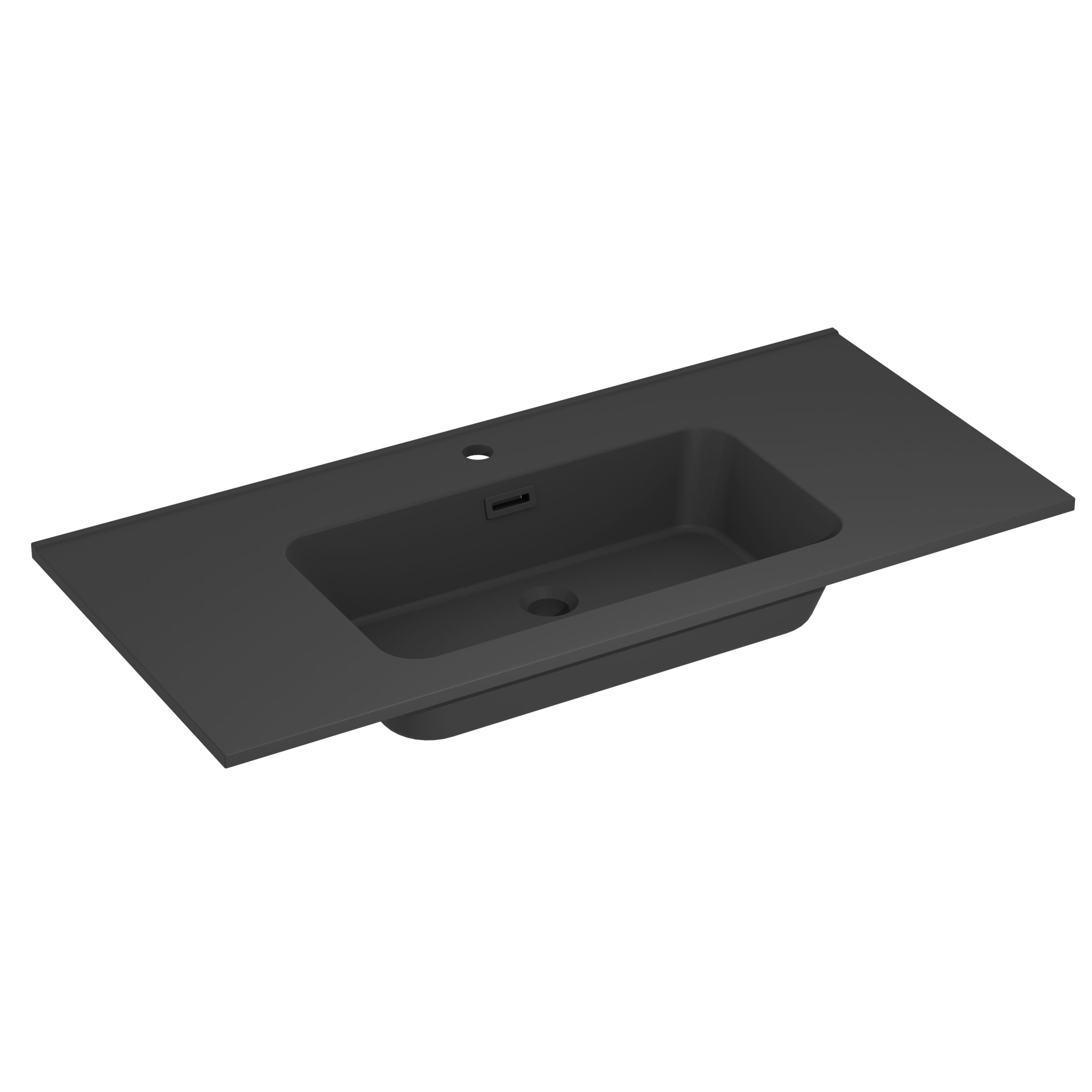  Plan de toilette 101 cm simple vasque centrée