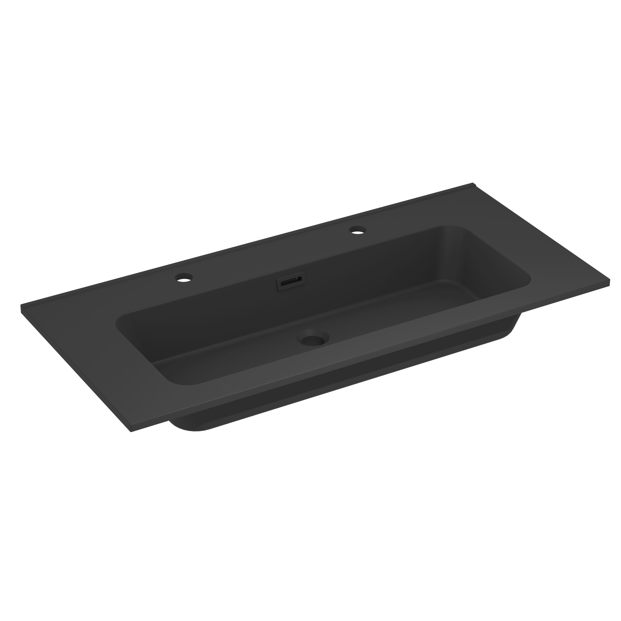  Plan de toilette 101 cm simple vasque pour 2 robinets