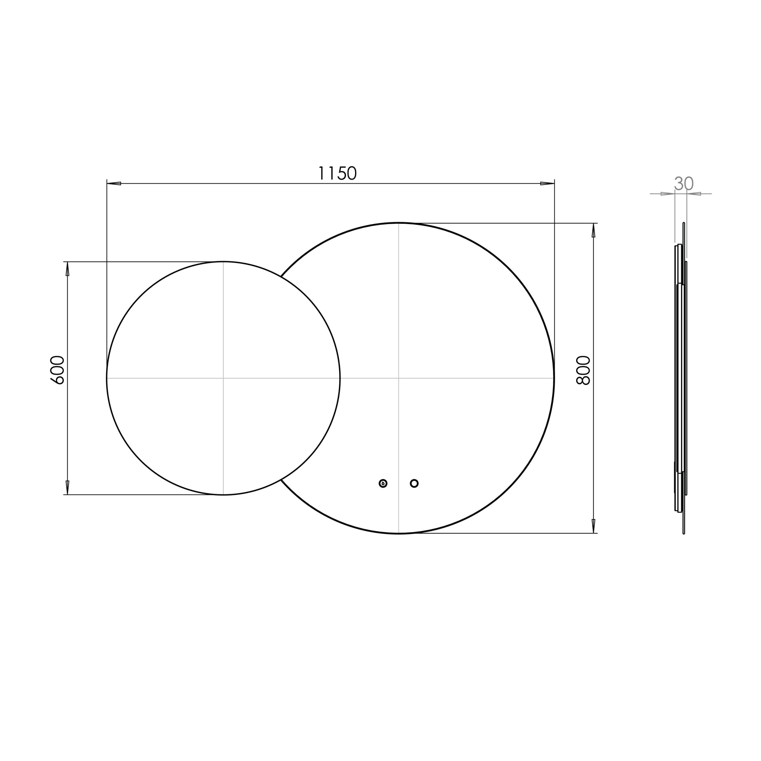  Illuminated mirror LED 115 cm