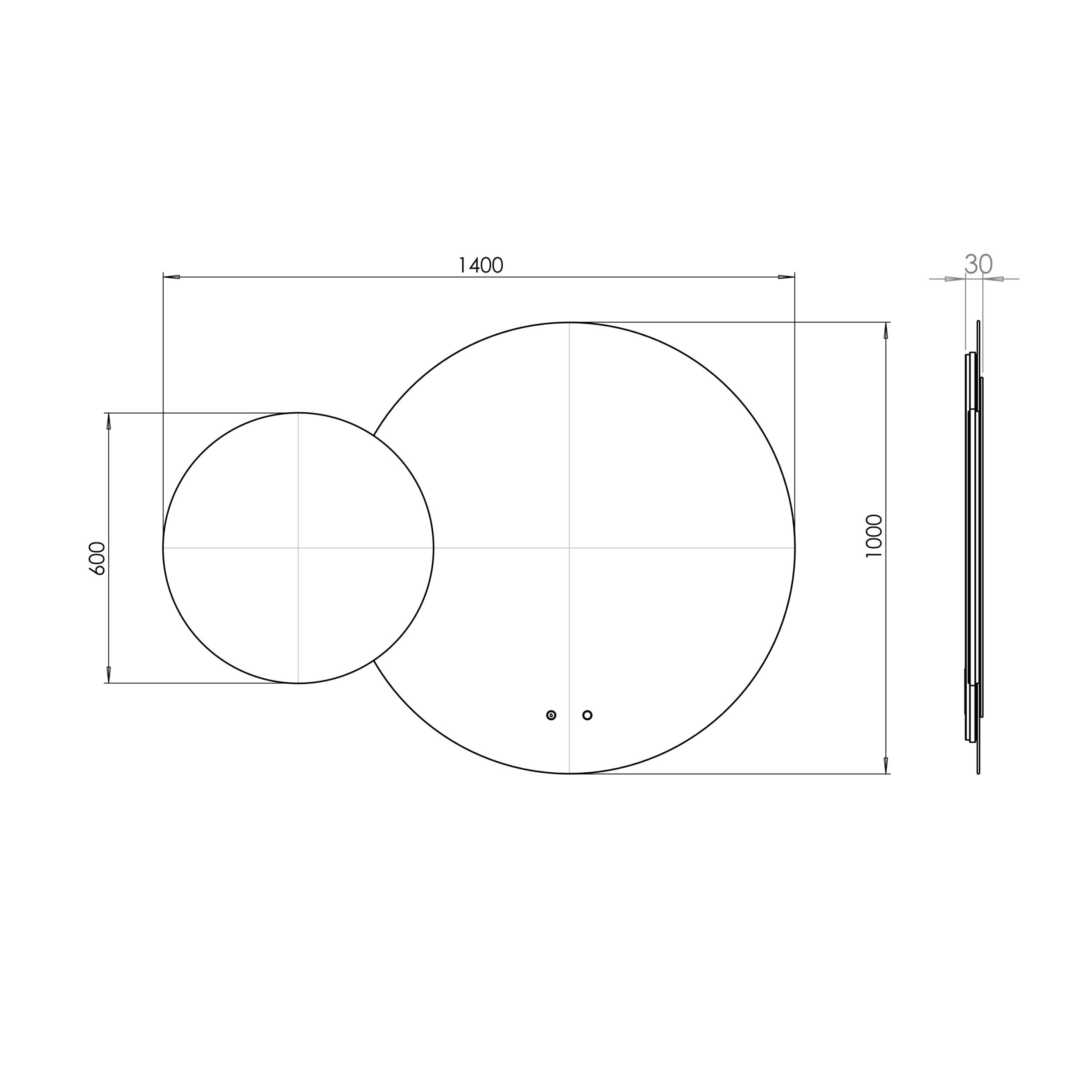  Spiegel met verlichting 140 cm